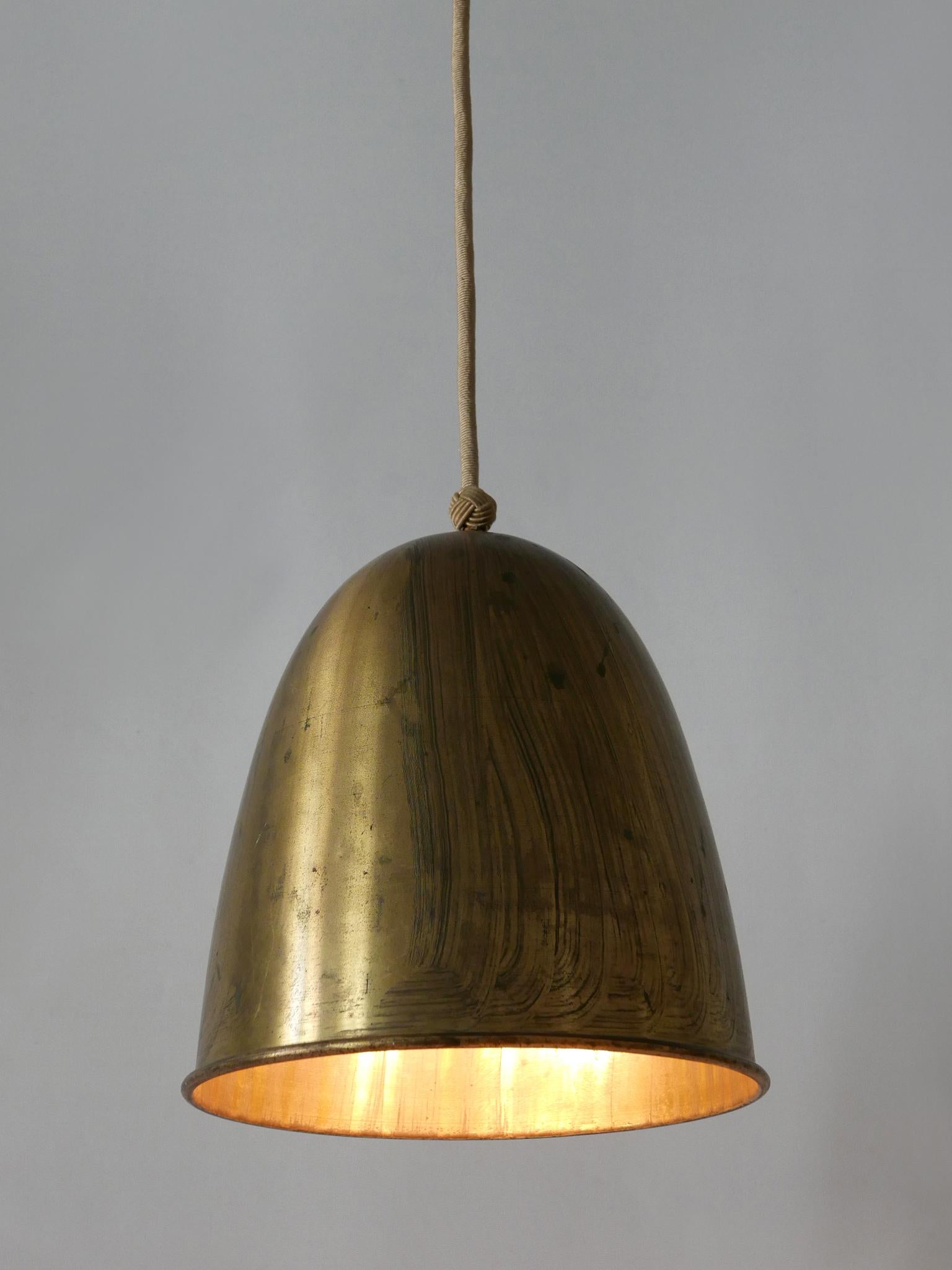 Ottone Eleganza della lampada a sospensione in ottone della metà del secolo scorso Germania anni '50 in vendita
