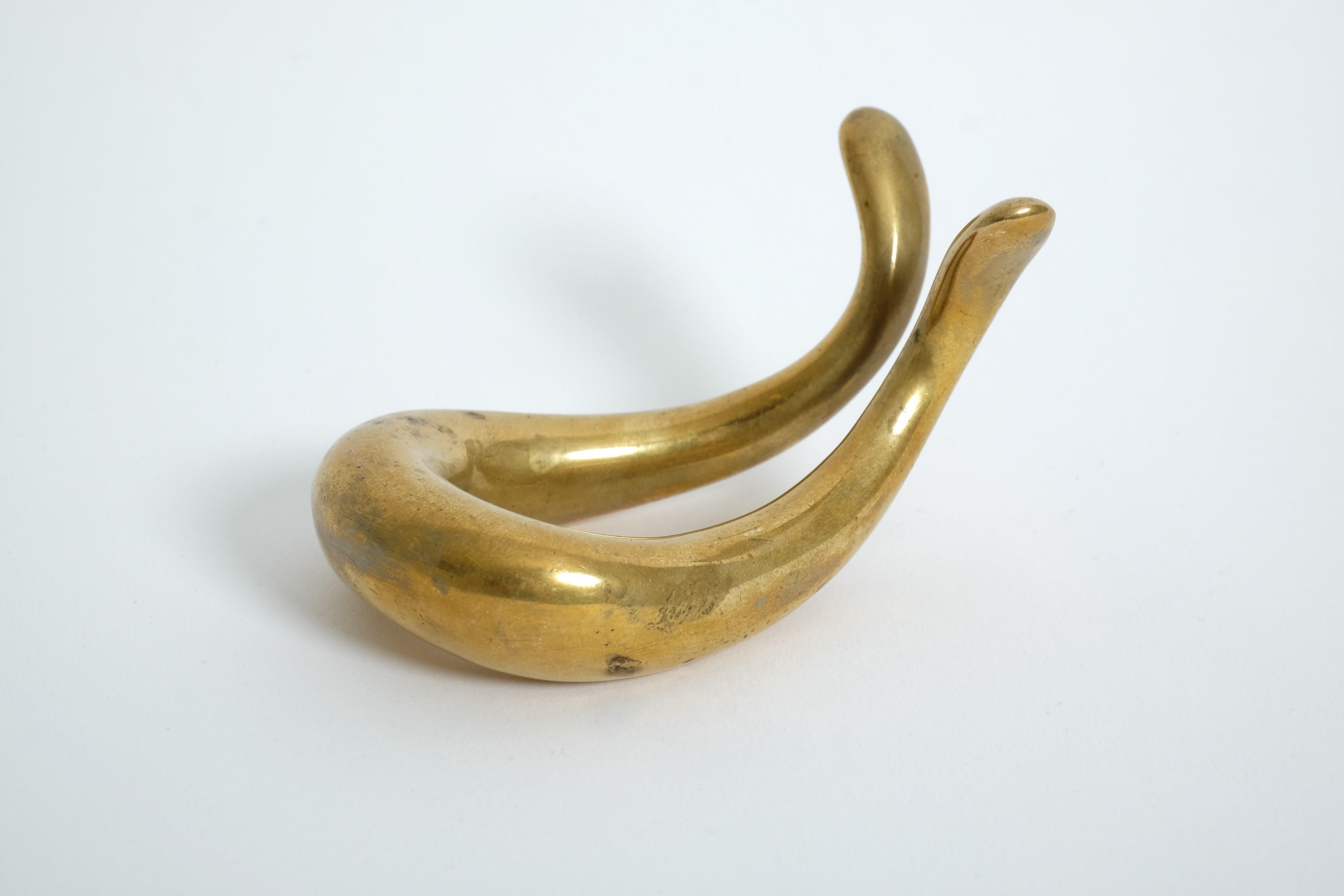 Elegant Mid Century Modern Brass Pipe Holder By Carl Auböck, Austria 1950s For Sale 7