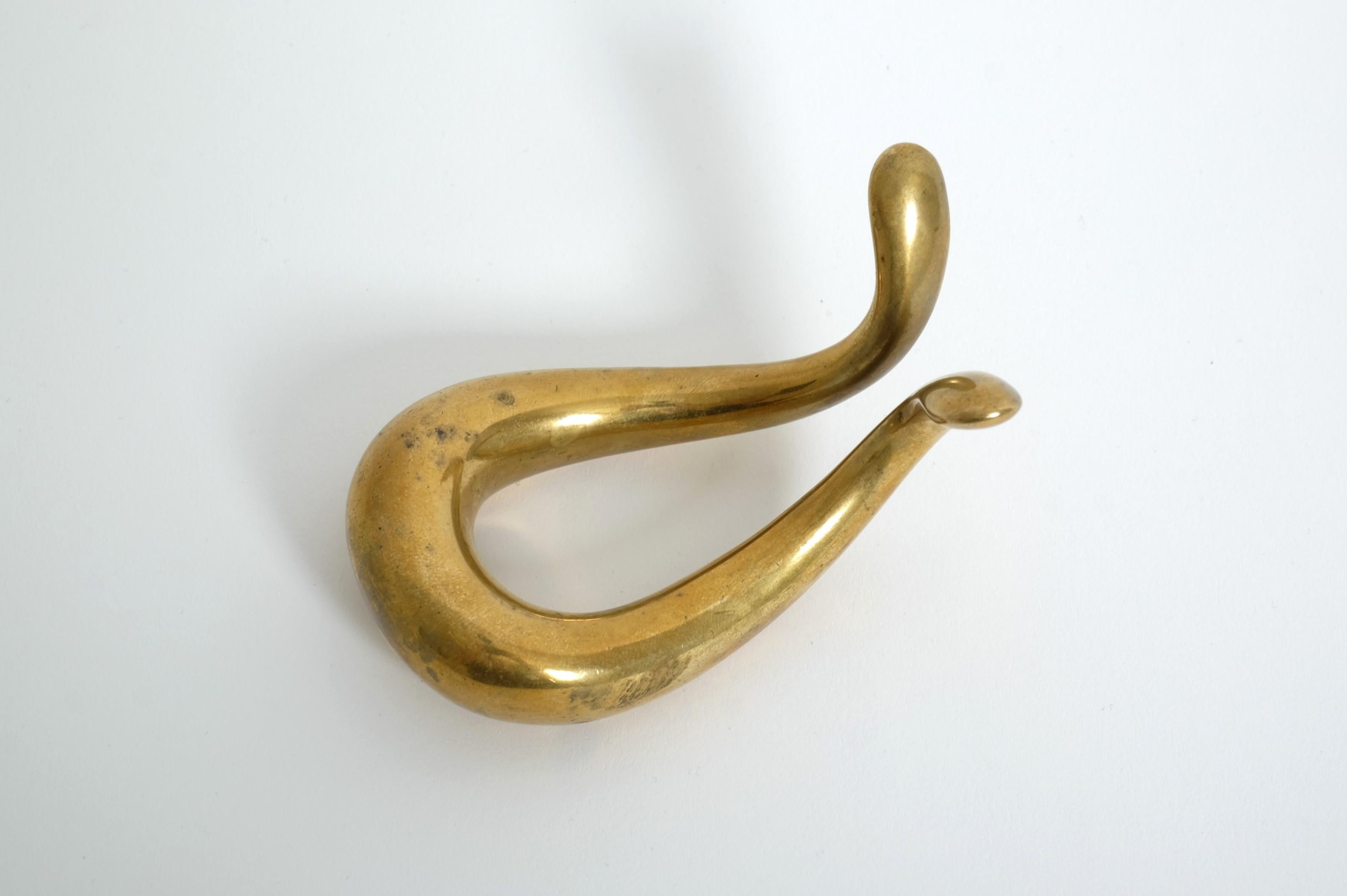 Elegant Mid Century Modern Brass Pipe Holder By Carl Auböck, Austria 1950s For Sale 8