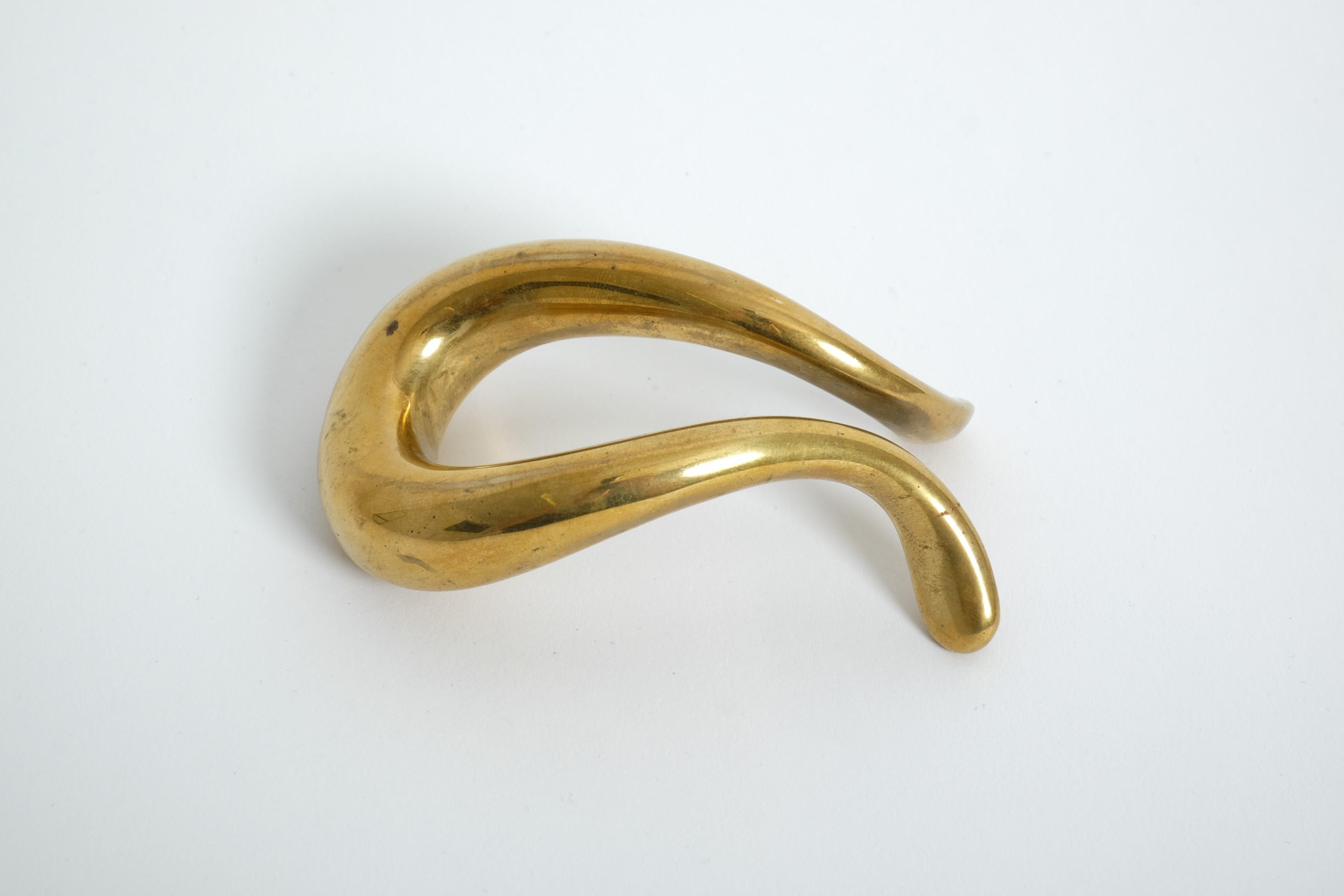 Elegant Mid Century Modern Brass Pipe Holder By Carl Auböck, Austria 1950s For Sale 9