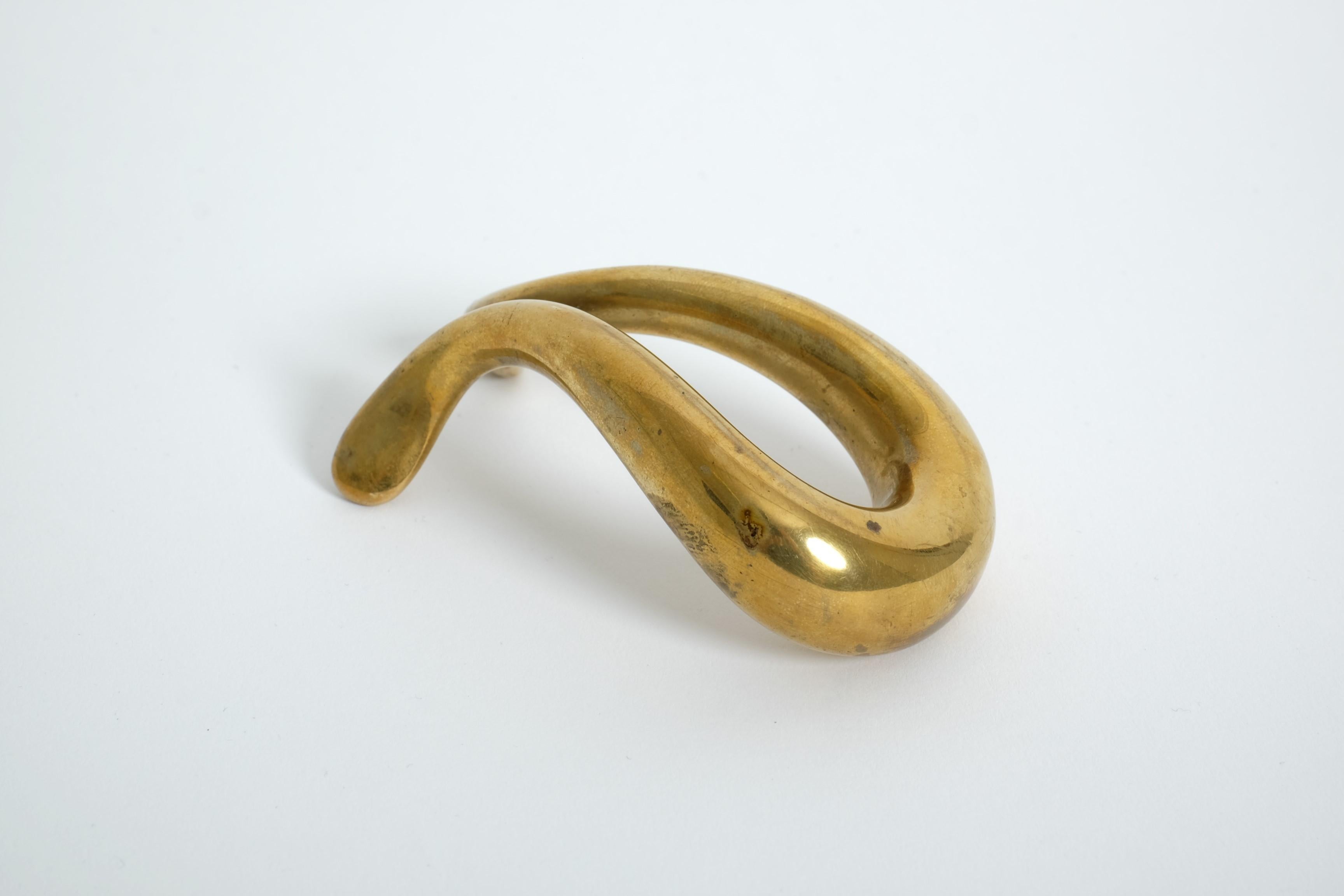 Elegant Mid Century Modern Brass Pipe Holder By Carl Auböck, Austria 1950s For Sale 12