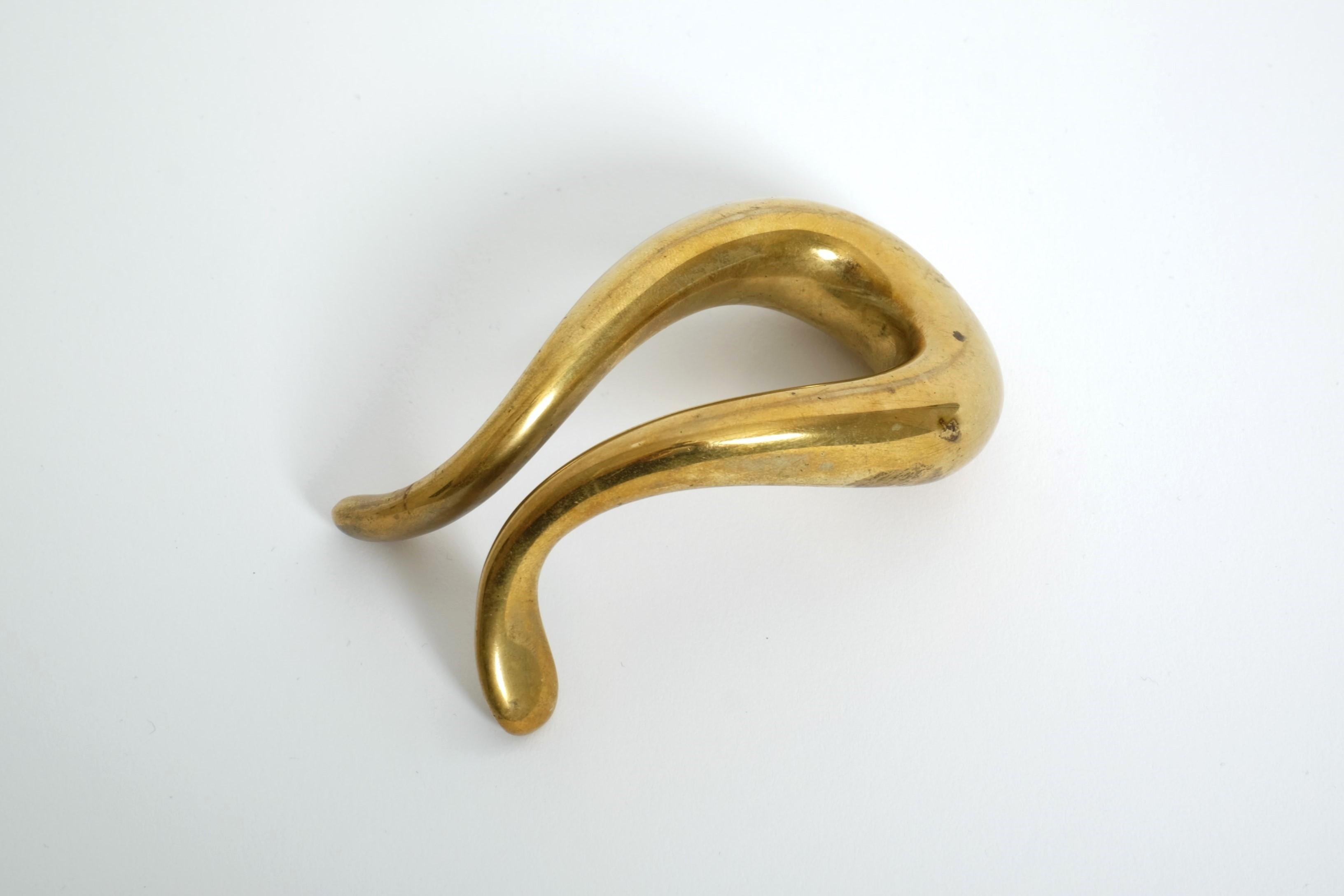 Elegant Mid Century Modern Brass Pipe Holder By Carl Auböck, Austria 1950s For Sale 14