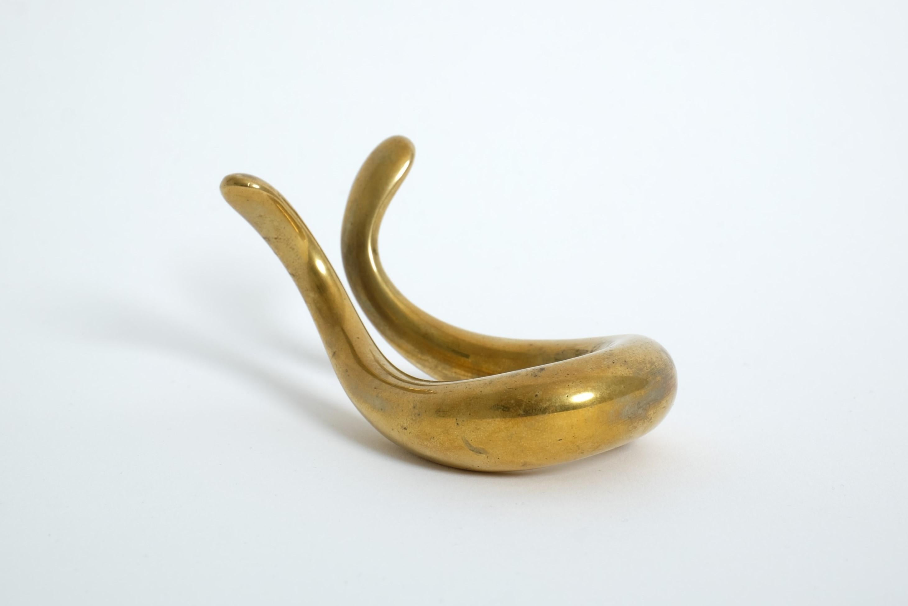 Elegant Mid Century Modern Brass Pipe Holder By Carl Auböck, Austria 1950s In Good Condition For Sale In München, BY