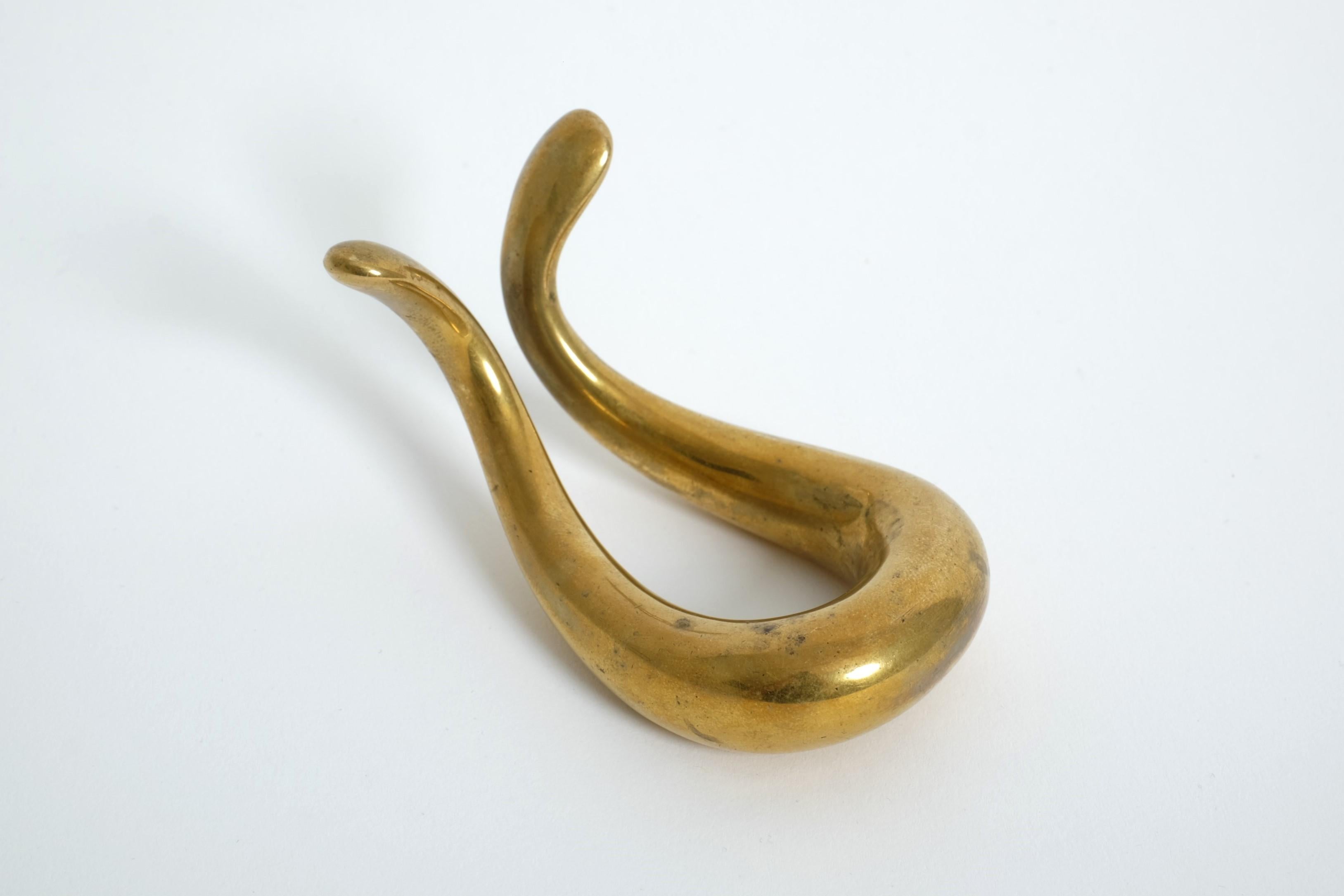 Elegant Mid Century Modern Brass Pipe Holder By Carl Auböck, Austria 1950s For Sale 3