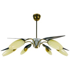 Elegant Mid-Century Modern Brass Sputnik Chandelier, 1960s, Germany