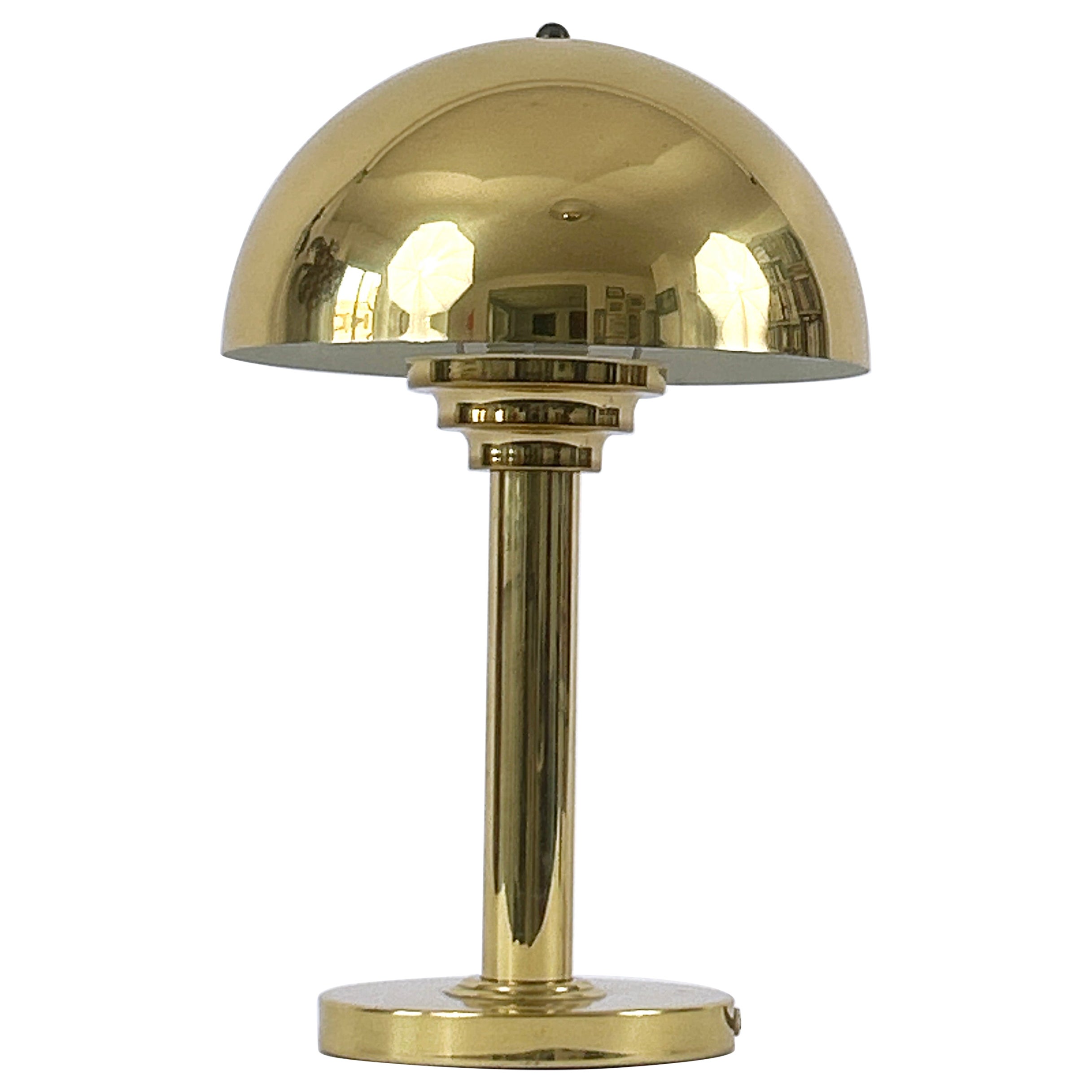 Elegant Mid-Century Modern Brass Table Lamp by WSB Germany 1970s