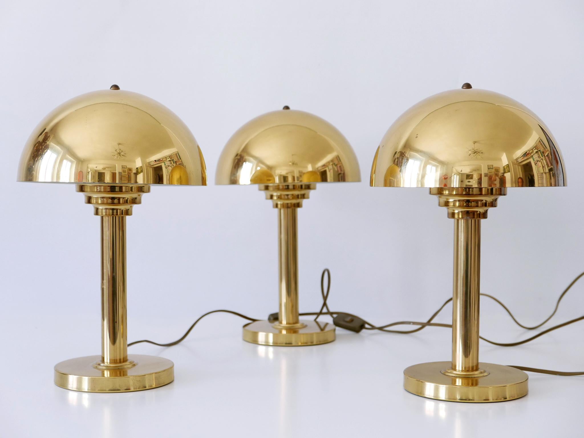 Elegant Mid-Century Modern Brass Table Lamps by WSB, Germany, 1960s For Sale 8