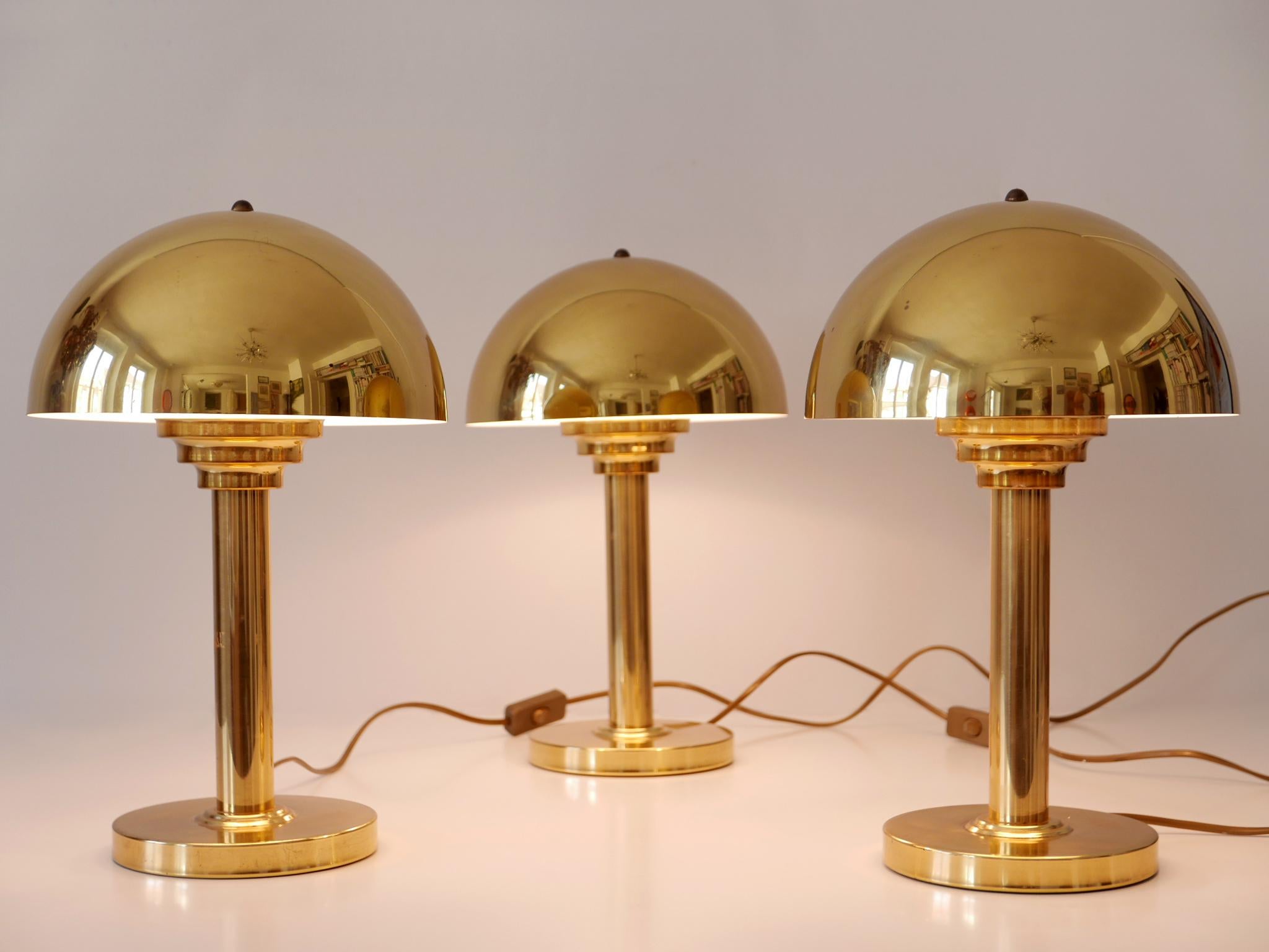Elegant Mid-Century Modern Brass Table Lamps by WSB, Germany, 1960s For Sale 9