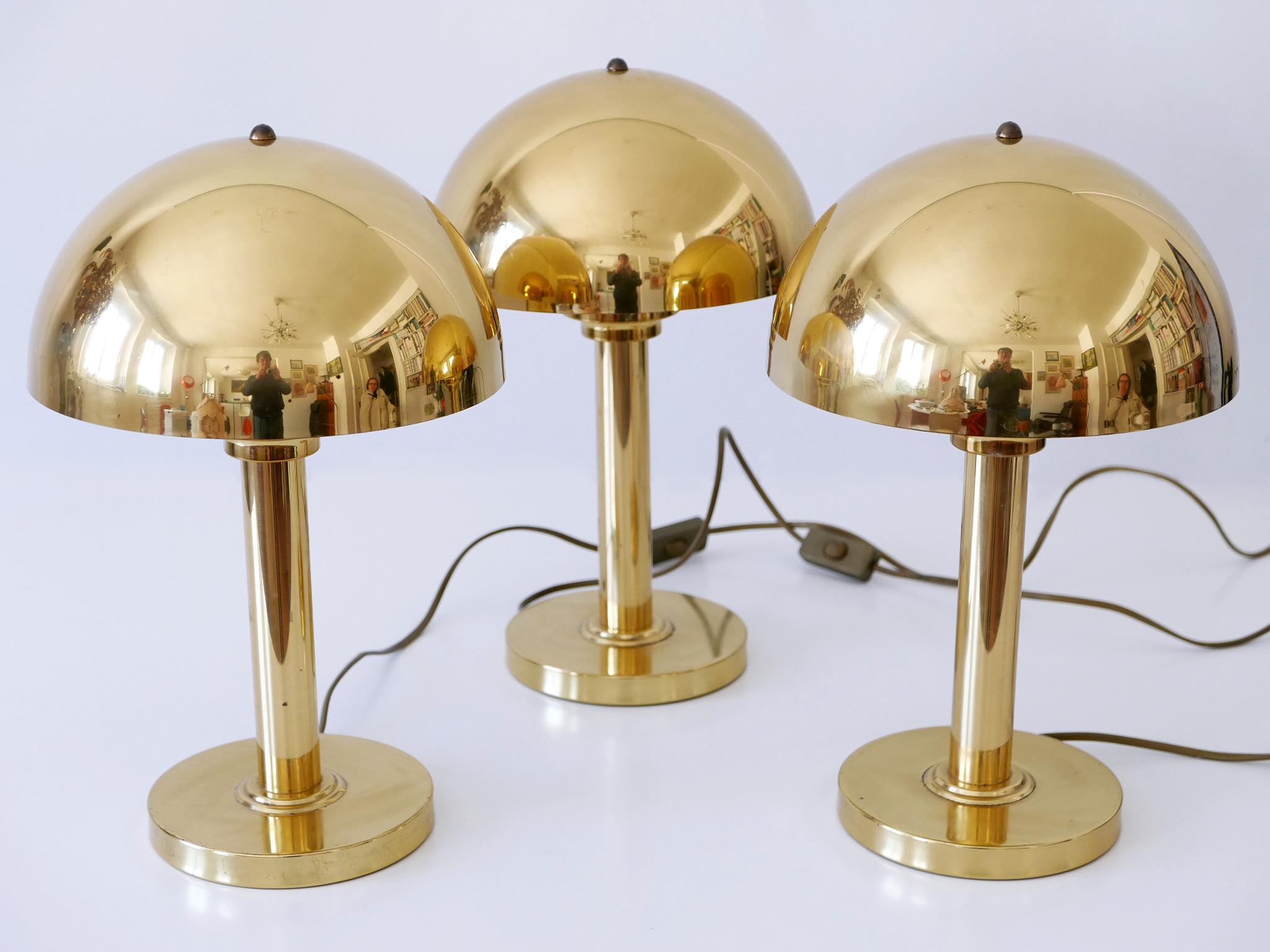 Elegant Mid-Century Modern Brass Table Lamps by WSB, Germany, 1960s For Sale 10