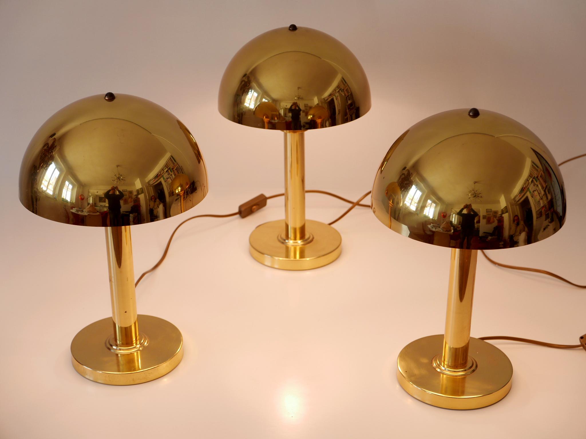 Elegant Mid-Century Modern Brass Table Lamps by WSB, Germany, 1960s For Sale 11