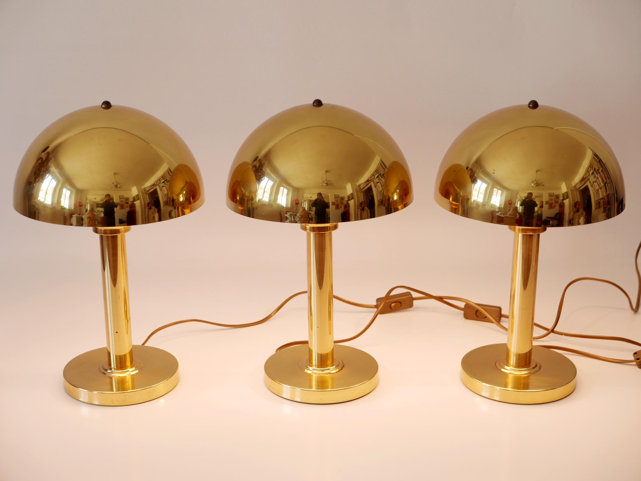 Elegant Mid-Century Modern Brass Table Lamps by WSB, Germany, 1960s In Good Condition For Sale In Munich, DE