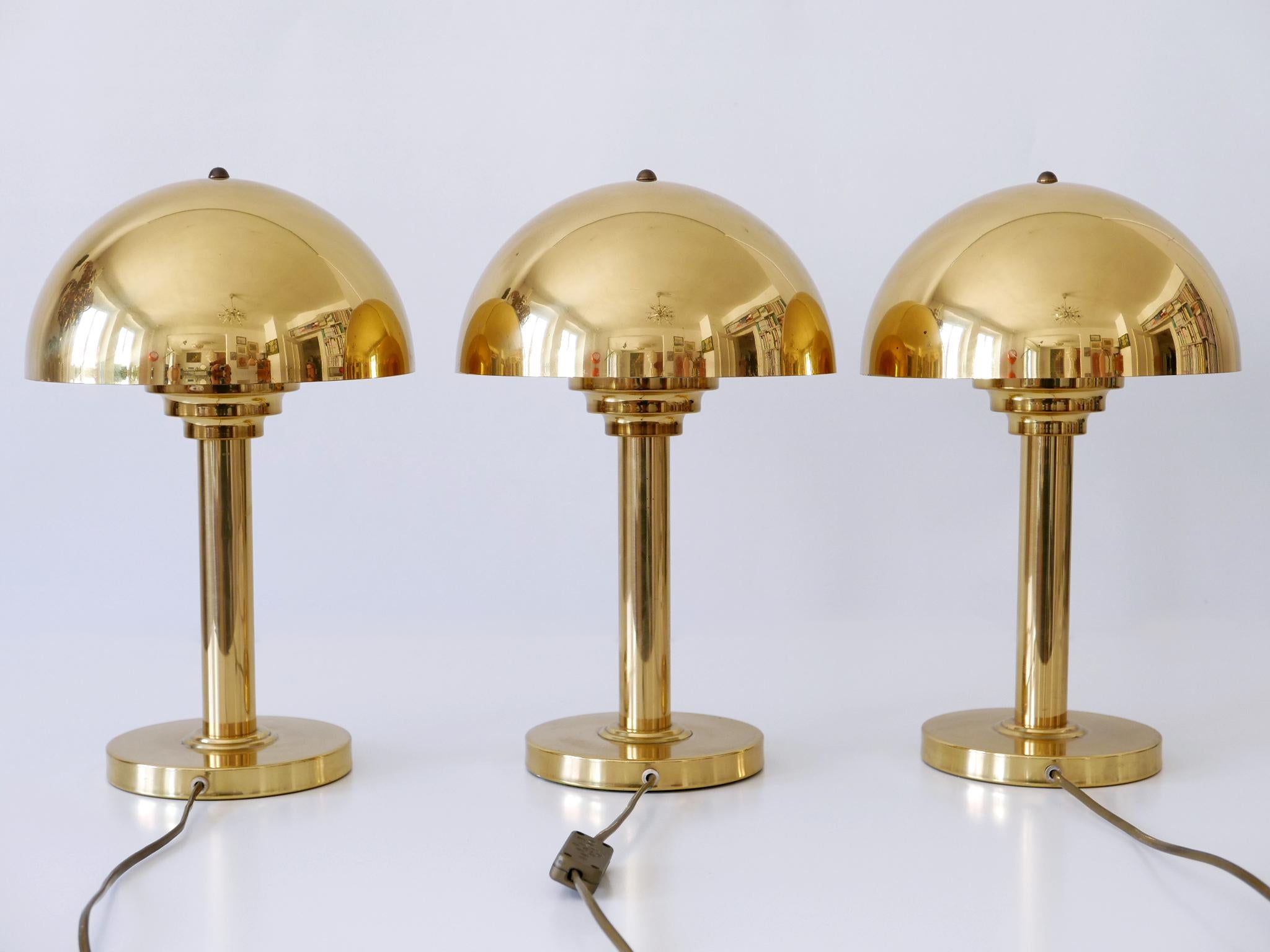Late 20th Century Elegant Mid-Century Modern Brass Table Lamps by WSB, Germany, 1960s For Sale
