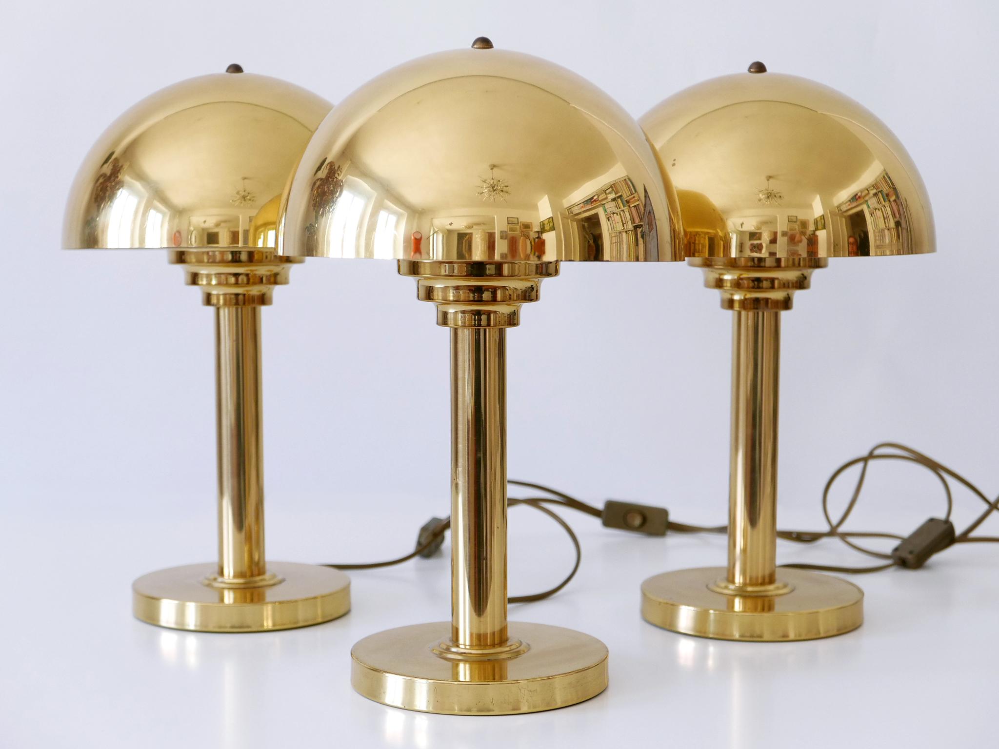 Elegant Mid-Century Modern Brass Table Lamps by WSB, Germany, 1960s For Sale 2