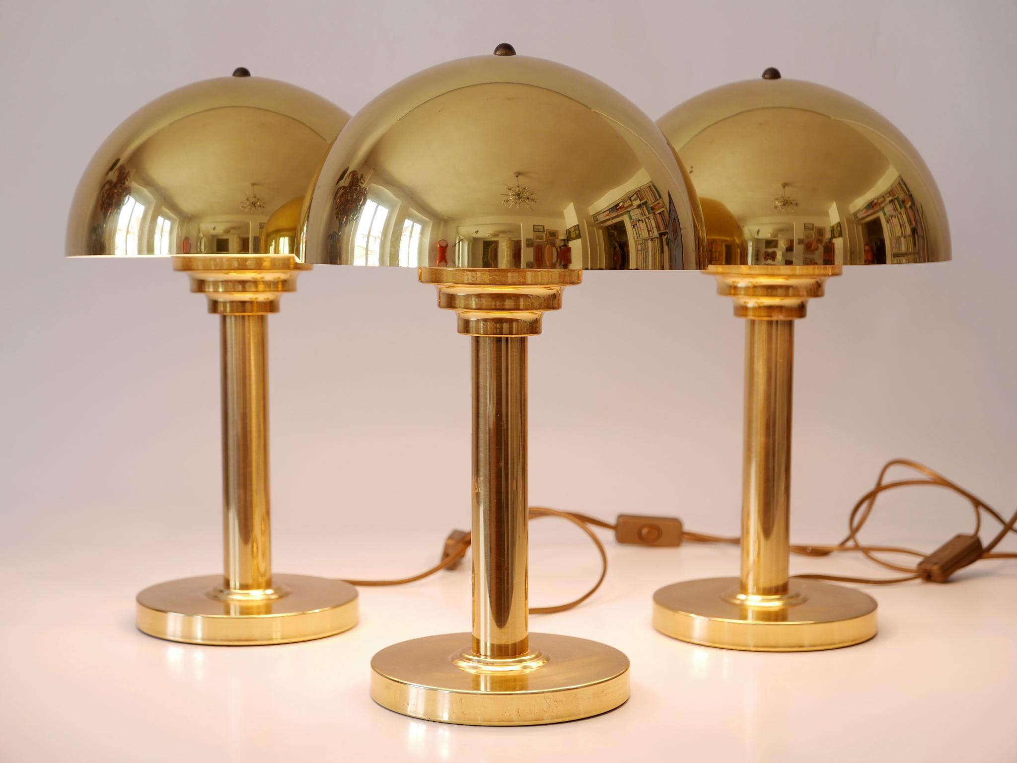 Elegant Mid-Century Modern Brass Table Lamps by WSB, Germany, 1960s For Sale 3