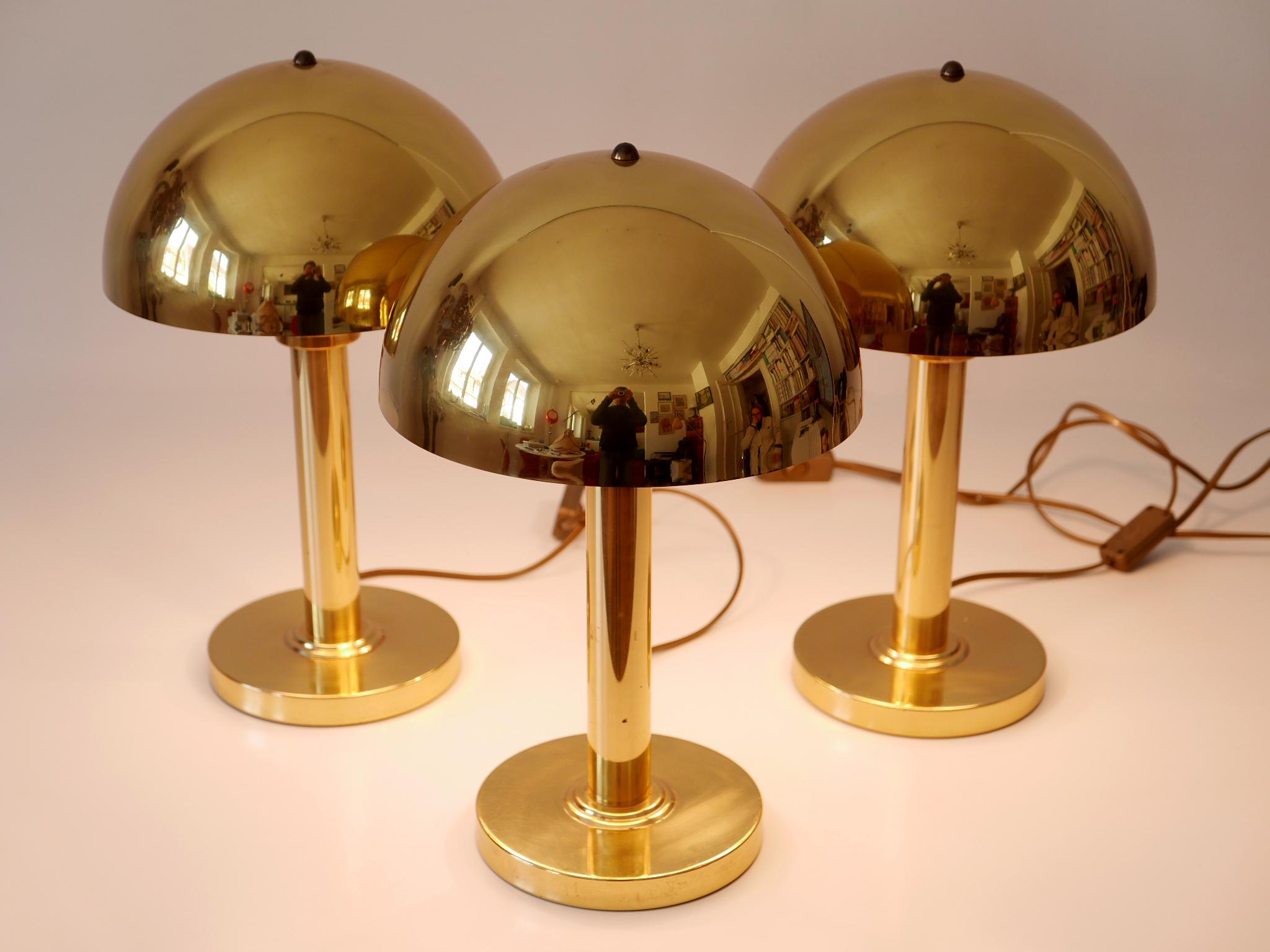 Elegant Mid-Century Modern Brass Table Lamps by WSB, Germany, 1960s For Sale 4