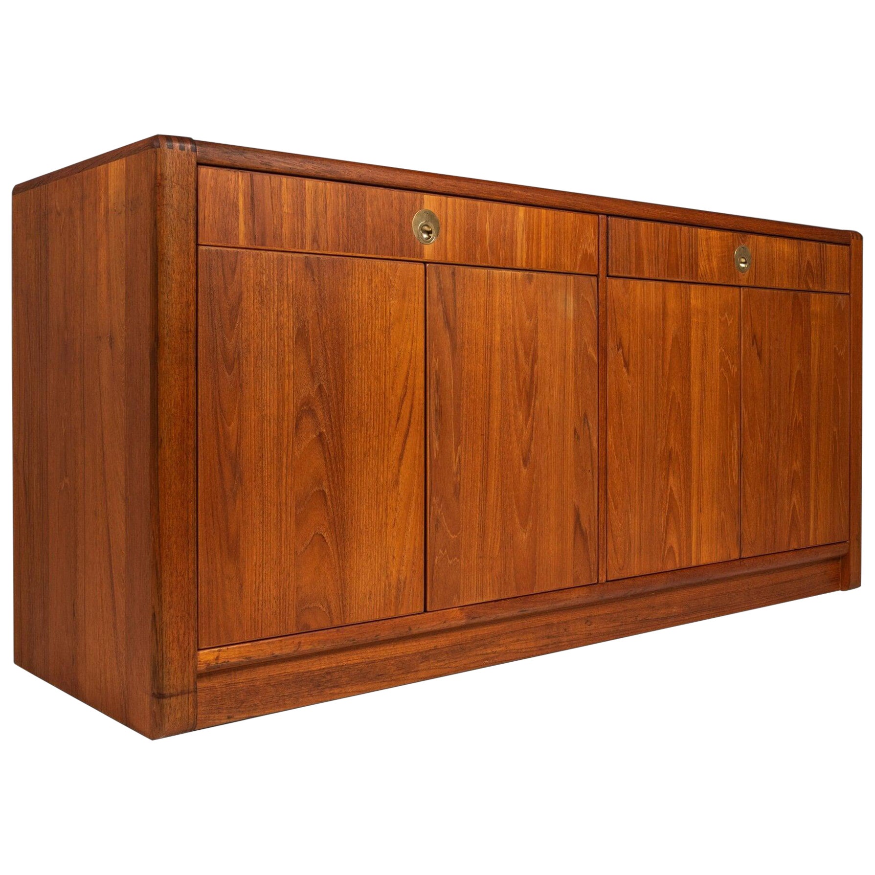 Elegant Mid-Century Modern Cabinet Sideboard Credenza in Teak by D-Scan, c. 1970