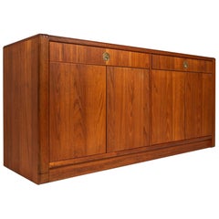 Elegant Mid-Century Modern Cabinet Sideboard Credenza in Teak by D-Scan, c. 1970