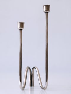 Elegante portacandele moderno di metà secolo Flamma di Lino Sabattini Italia anni '70