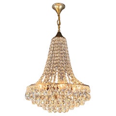 Eleganza del lampadario moderno di metà secolo in ottone Vintage Germany, 1950 ca.