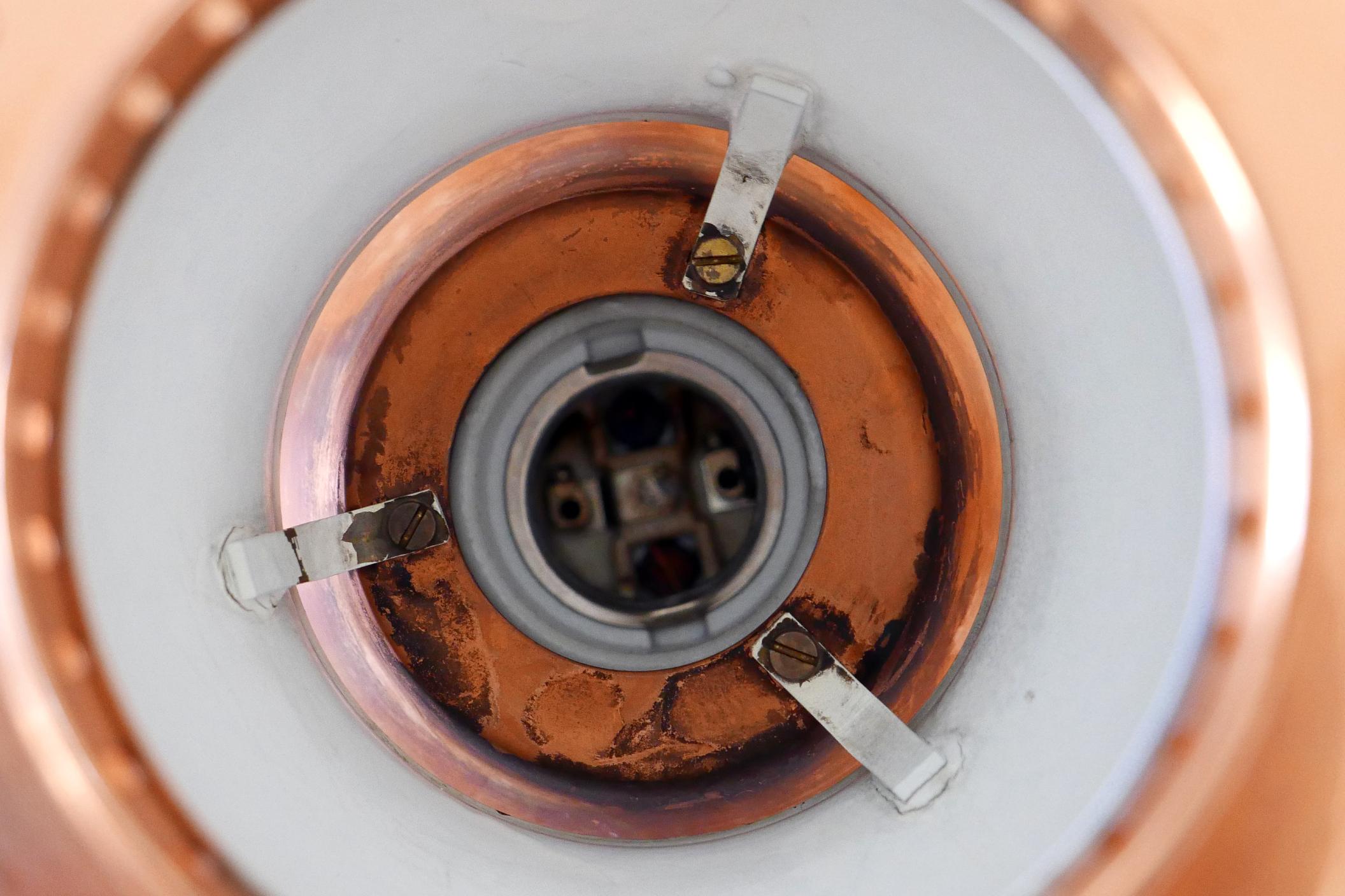 Eleganti lampade da soffitto o plafoniere in rame della modernità di metà secolo, anni '60, Danimarca in vendita 13