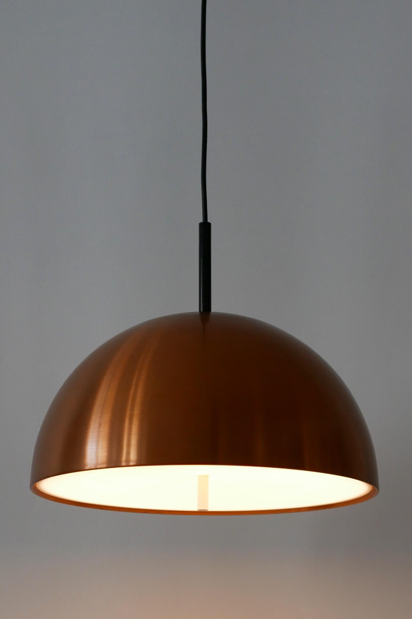 Elegant Mid-Century Modern Copper Pendant Lamp by Staff & Schwarz 1960s, Germany For Sale 10