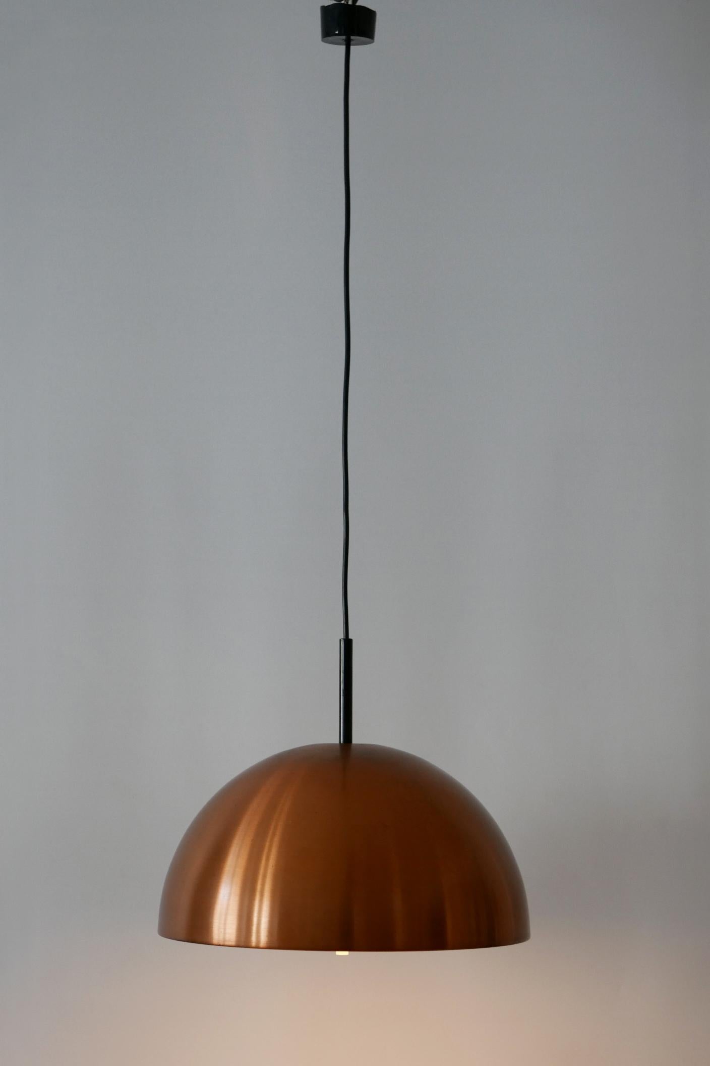 Mid-20th Century Elegant Mid-Century Modern Copper Pendant Lamp by Staff & Schwarz 1960s, Germany For Sale