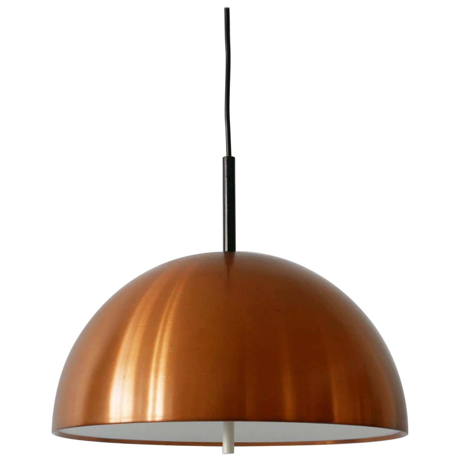 Elegant Mid-Century Modern Copper Pendant Lamp by Staff & Schwarz 1960s, Germany For Sale