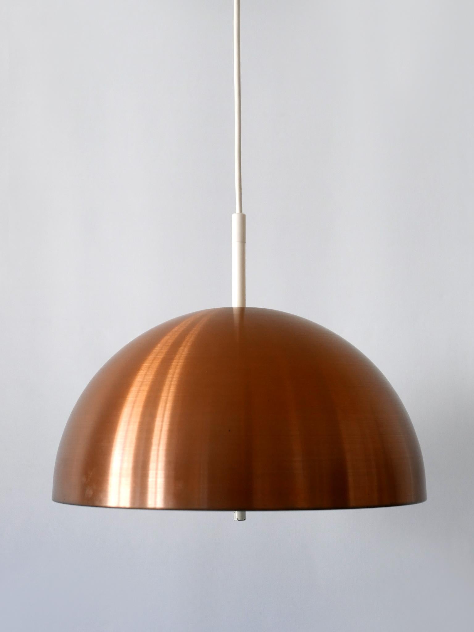 Elegant Mid-Century Modern Copper Pendant Lamp by Staff & Schwarz Germany, 1960s For Sale 5