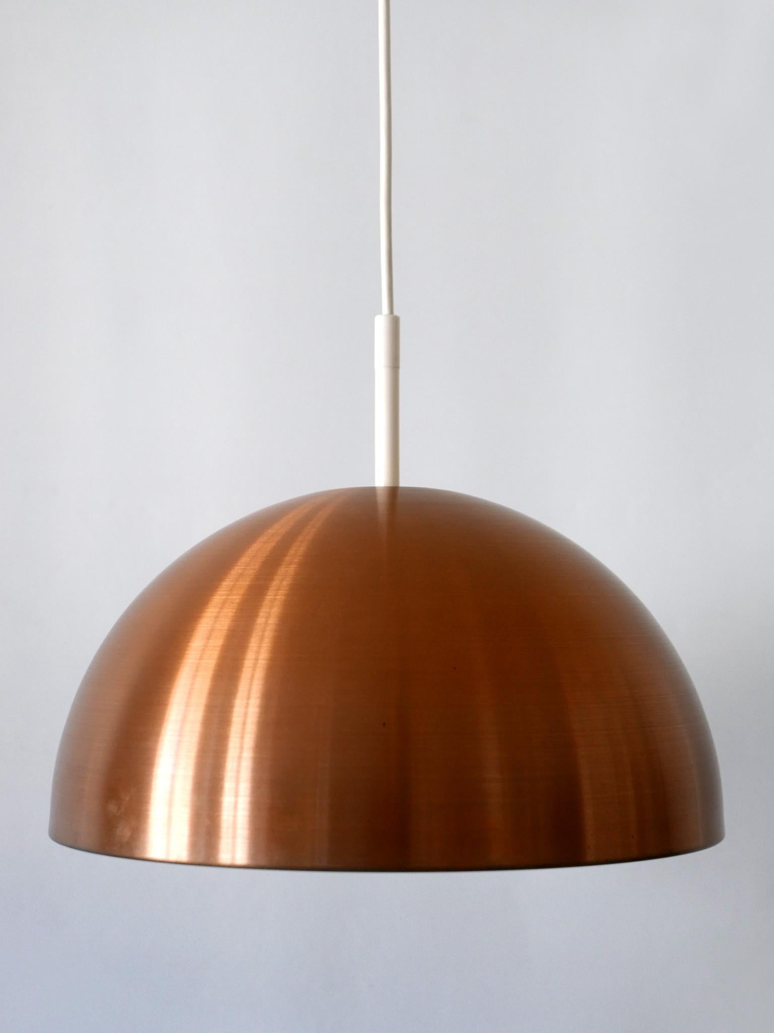 Elegant Mid-Century Modern Copper Pendant Lamp by Staff & Schwarz Germany, 1960s For Sale 6