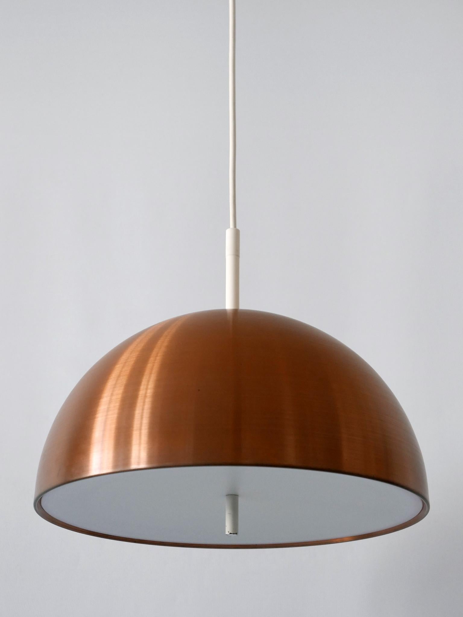 Elegant Mid-Century Modern Copper Pendant Lamp by Staff & Schwarz Germany, 1960s For Sale 7