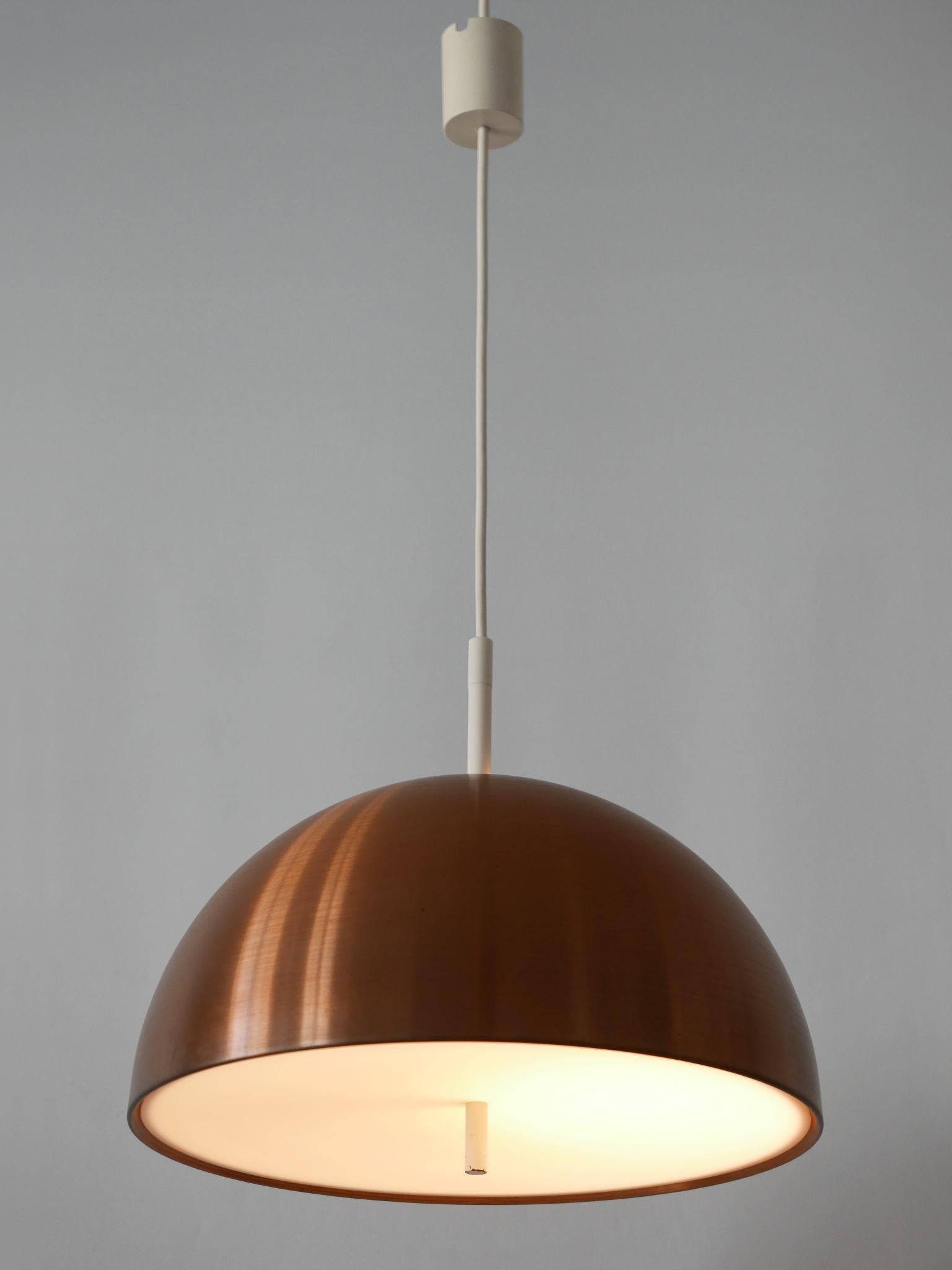 Elegant Mid-Century Modern Copper Pendant Lamp by Staff & Schwarz Germany, 1960s For Sale 9
