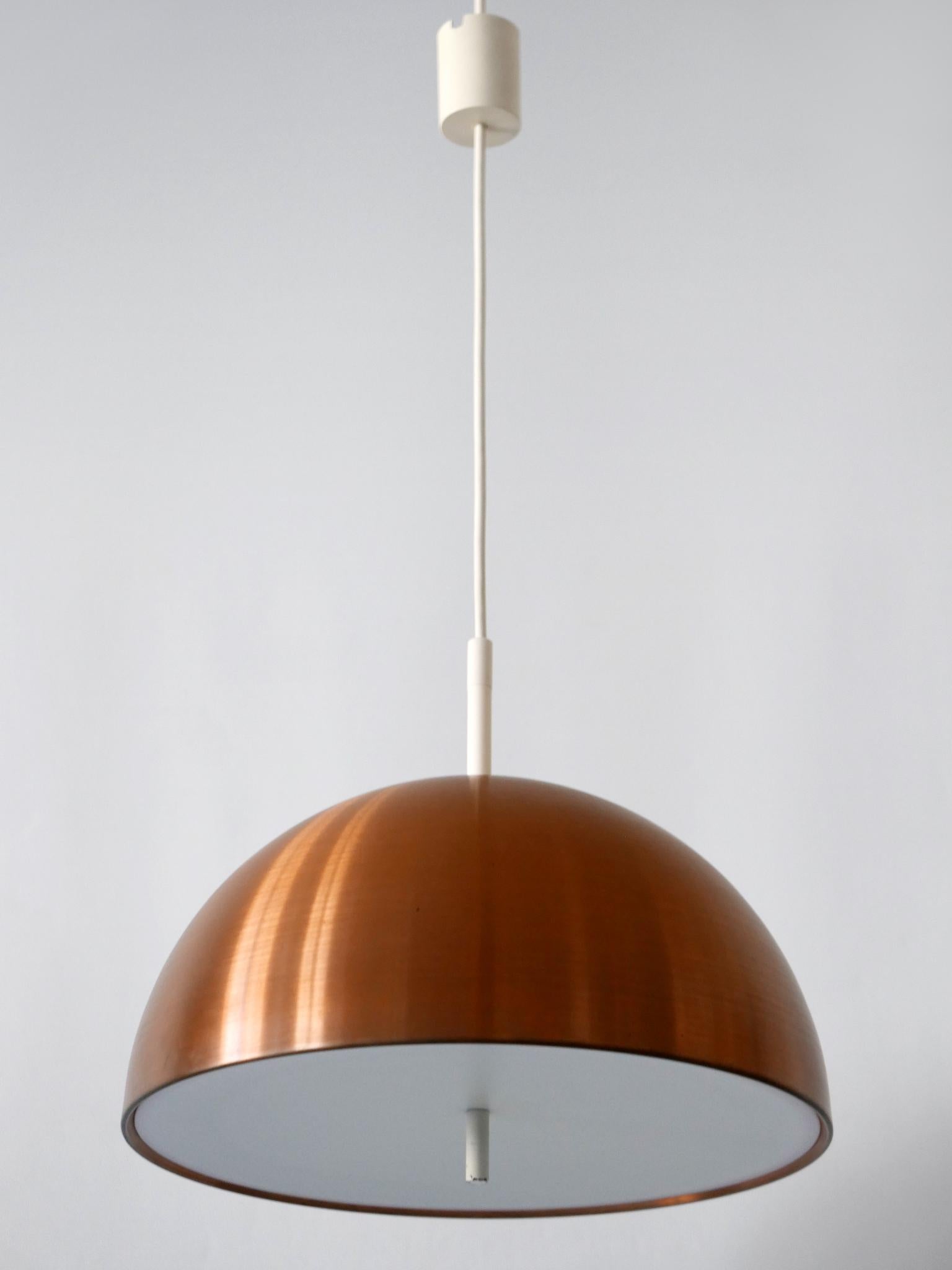 Elegant Mid-Century Modern Copper Pendant Lamp by Staff & Schwarz Germany, 1960s For Sale 10
