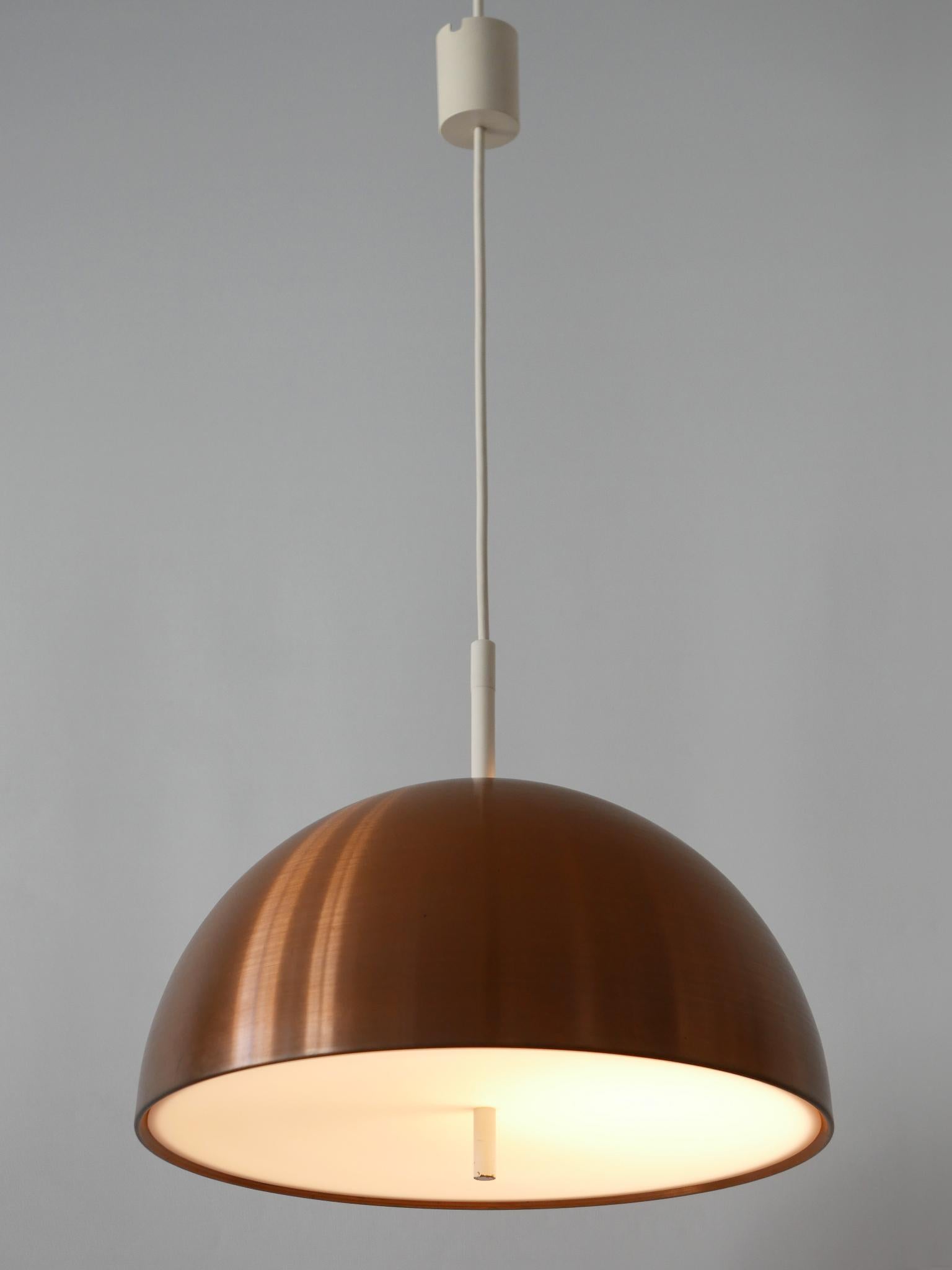 Elegant Mid-Century Modern Copper Pendant Lamp by Staff & Schwarz Germany, 1960s For Sale 11
