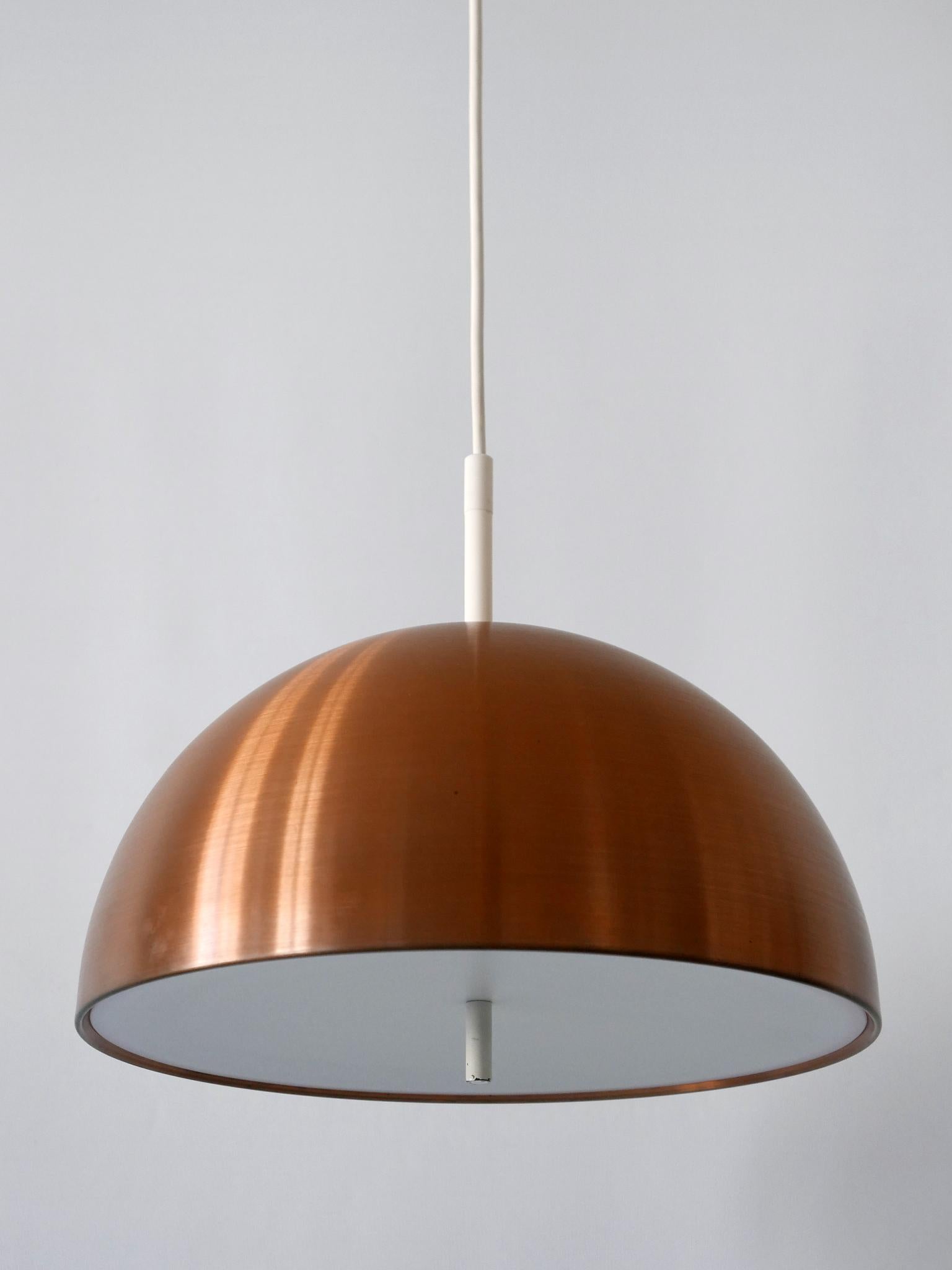Elegant Mid-Century Modern Copper Pendant Lamp by Staff & Schwarz Germany, 1960s For Sale 12