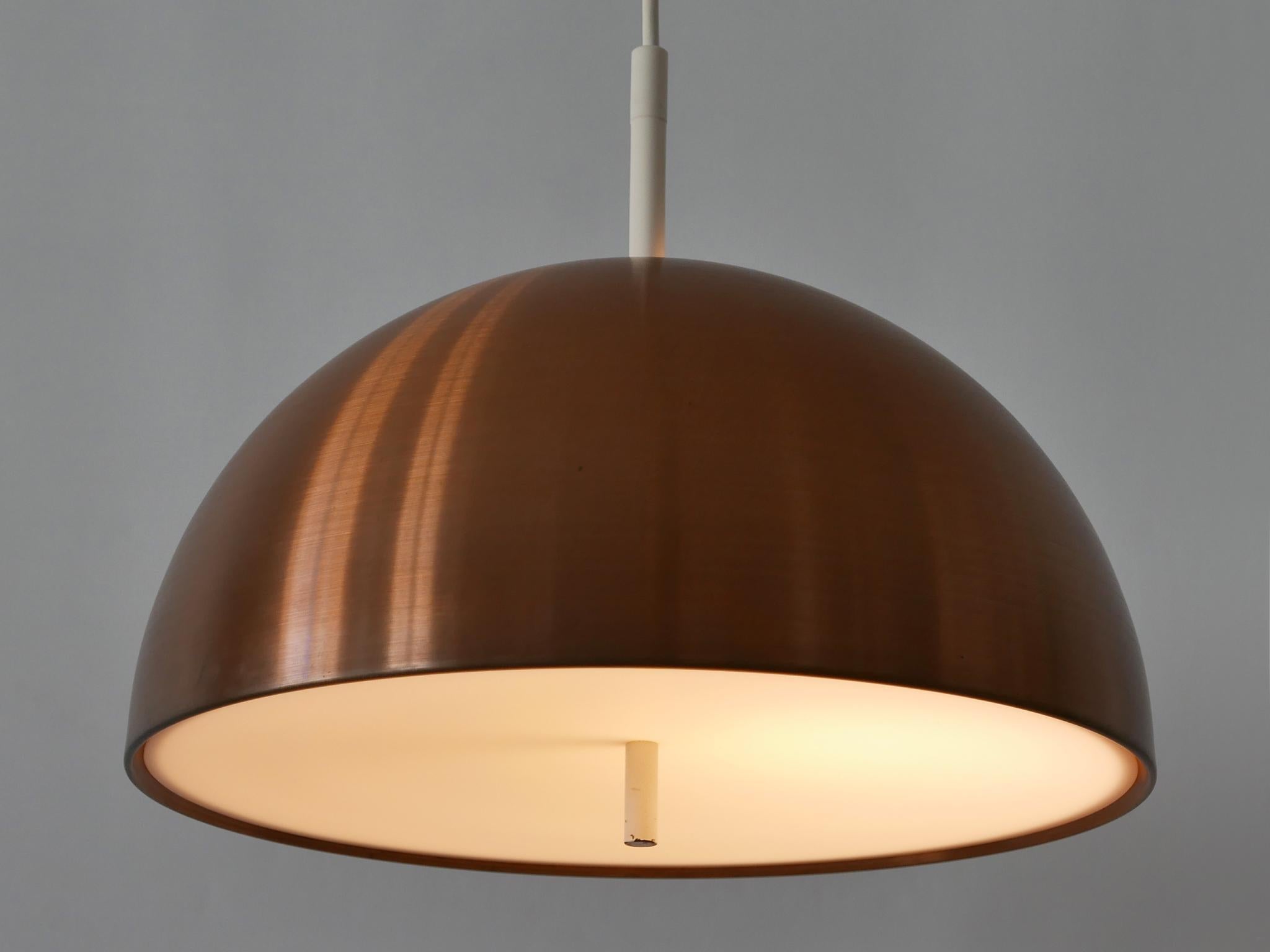 Elegant Mid-Century Modern Copper Pendant Lamp by Staff & Schwarz Germany, 1960s For Sale 13