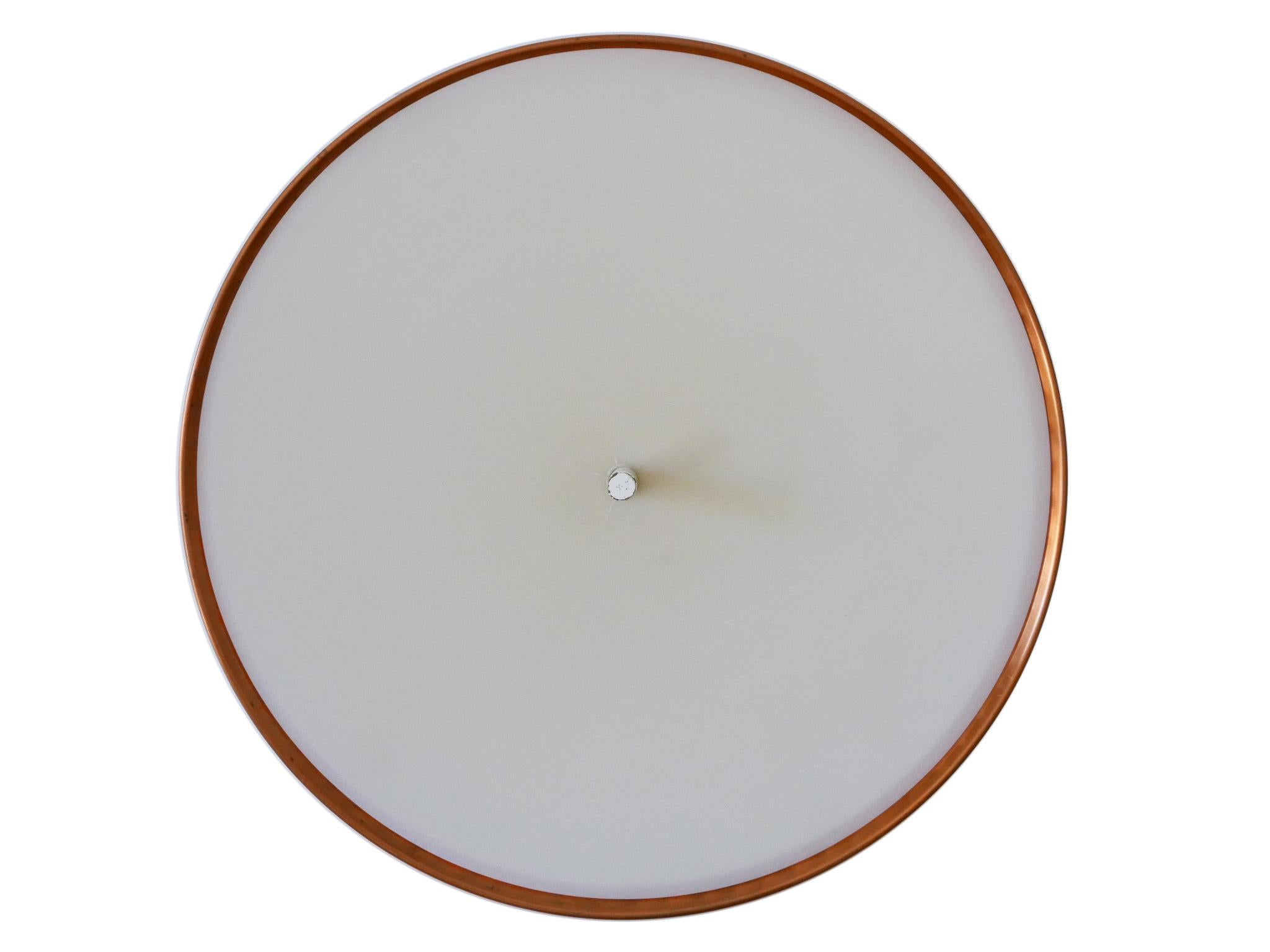 Lampe suspendue élégante en cuivre, moderne du milieu du siècle dernier, Staff & Schwarz Allemagne, années 1960 en vente 11