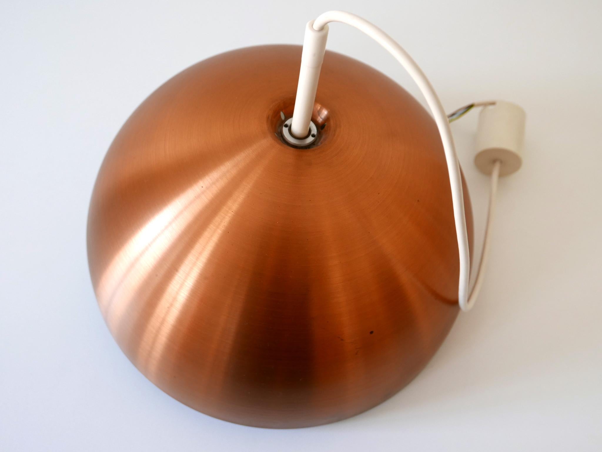 Elegant Mid-Century Modern Copper Pendant Lamp by Staff & Schwarz Germany, 1960s For Sale 14