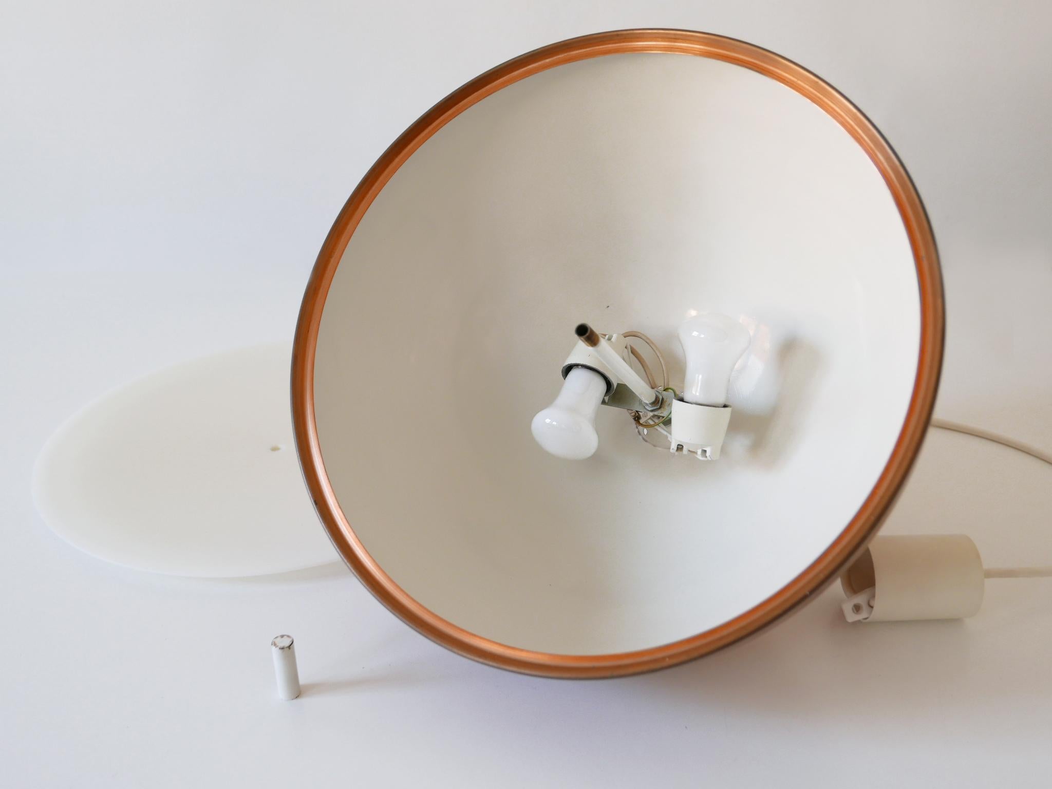 Elegant Mid-Century Modern Copper Pendant Lamp by Staff & Schwarz Germany, 1960s For Sale 15