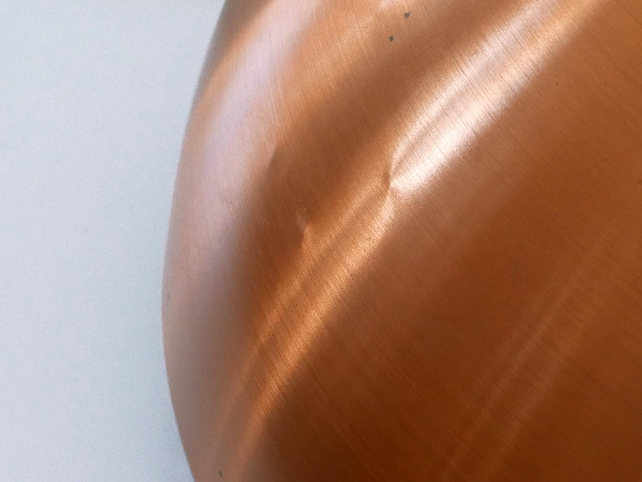 Elegant Mid-Century Modern Copper Pendant Lamp by Staff & Schwarz Germany 1960s For Sale 16
