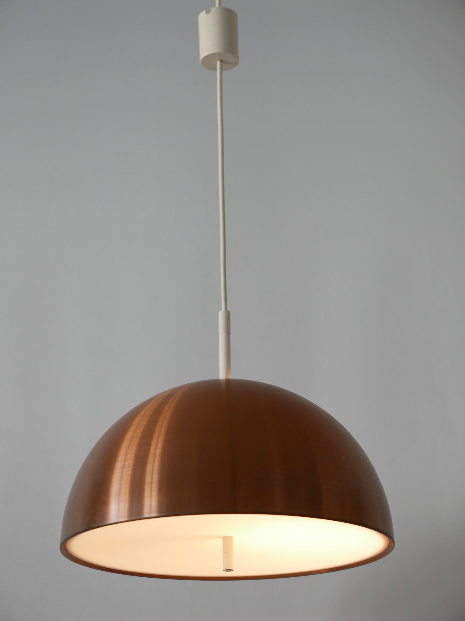 Mid-Century moderno Elegante lampada a sospensione in rame della modernità di metà secolo di Staff & Schwarz, Germania, anni '60 in vendita
