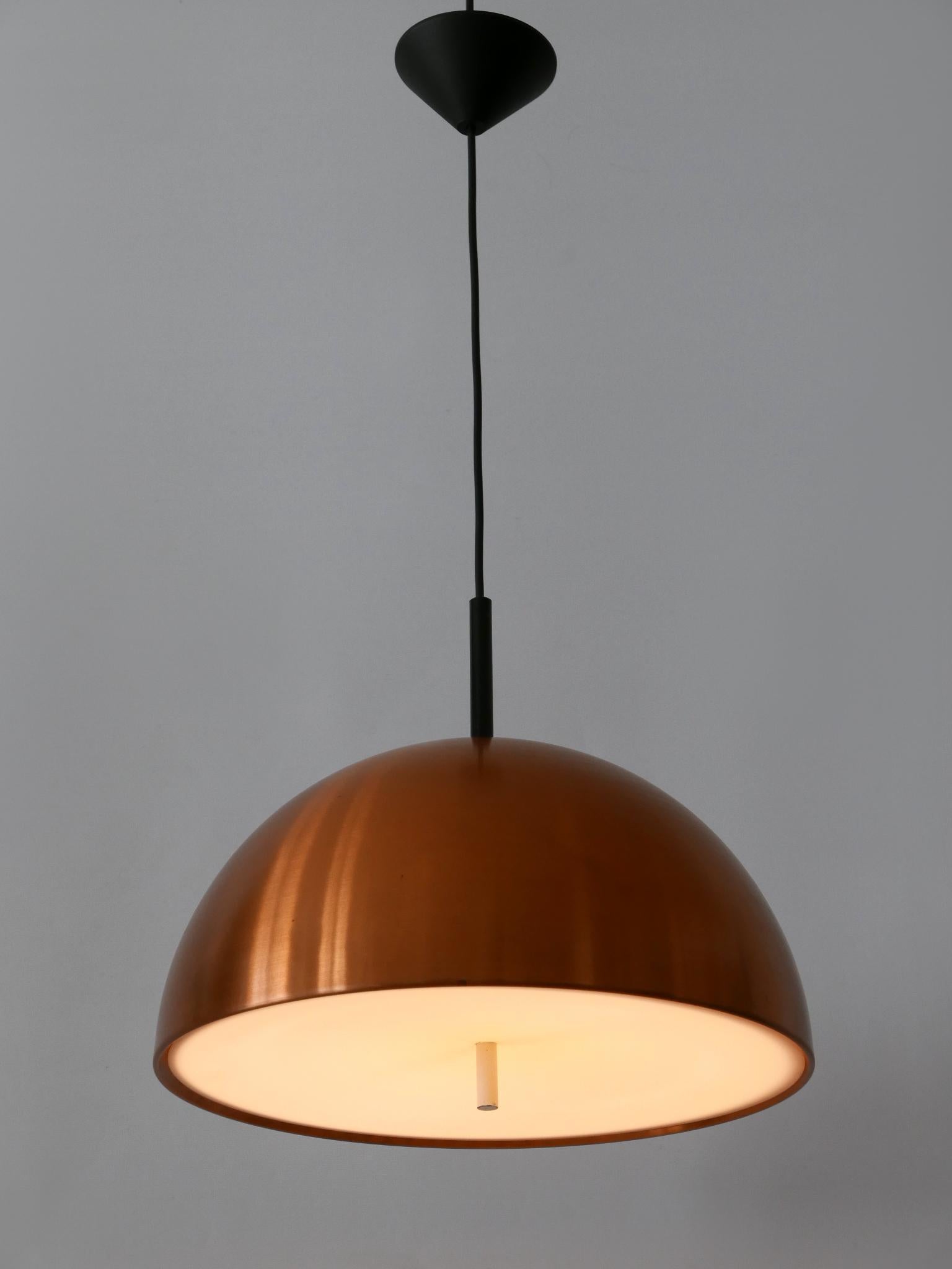 Mid-20th Century Elegant Mid-Century Modern Copper Pendant Lamp by Staff & Schwarz Germany 1960s For Sale