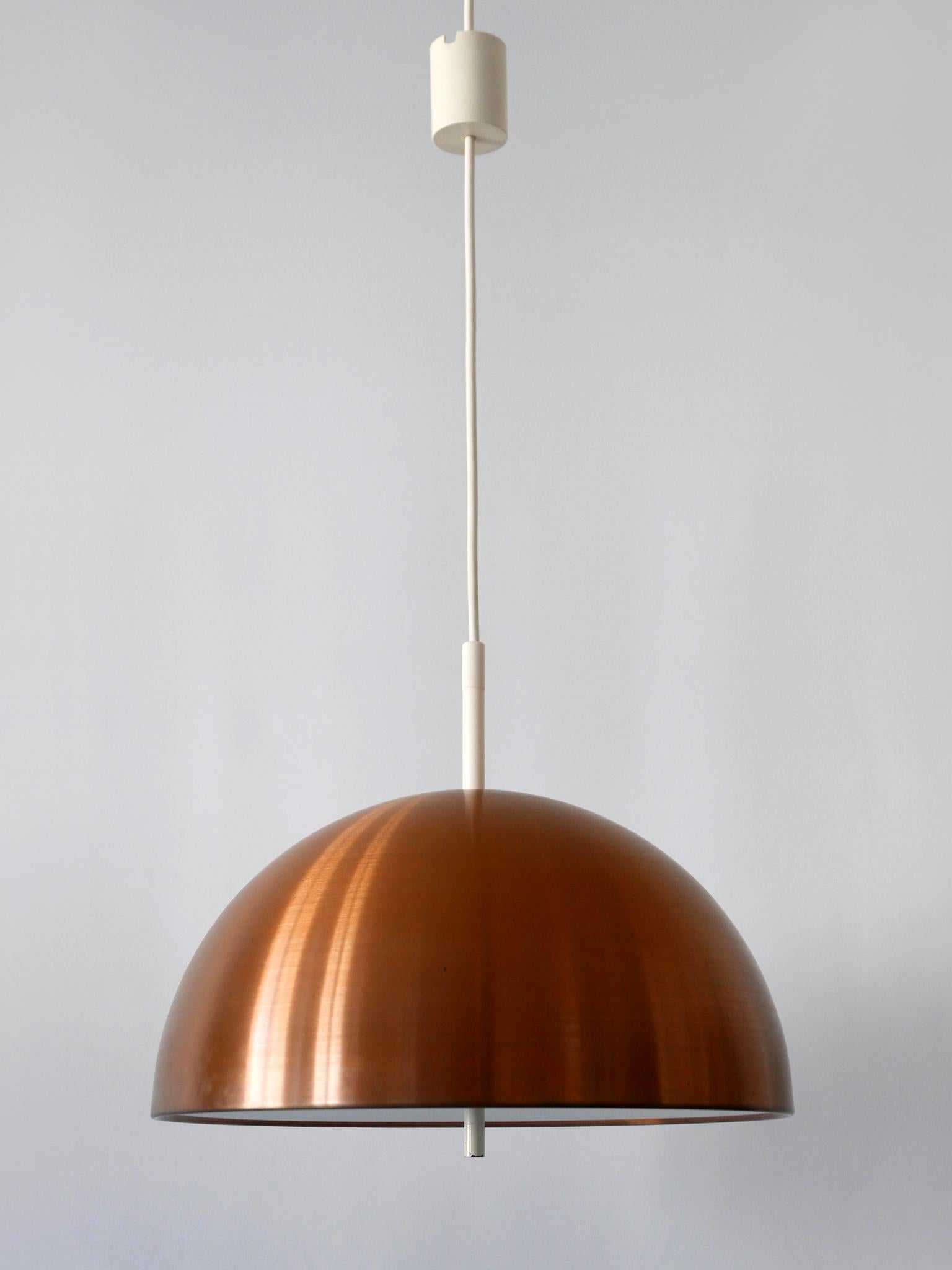 Elegant Mid-Century Modern Copper Pendant Lamp by Staff & Schwarz Germany, 1960s For Sale 4