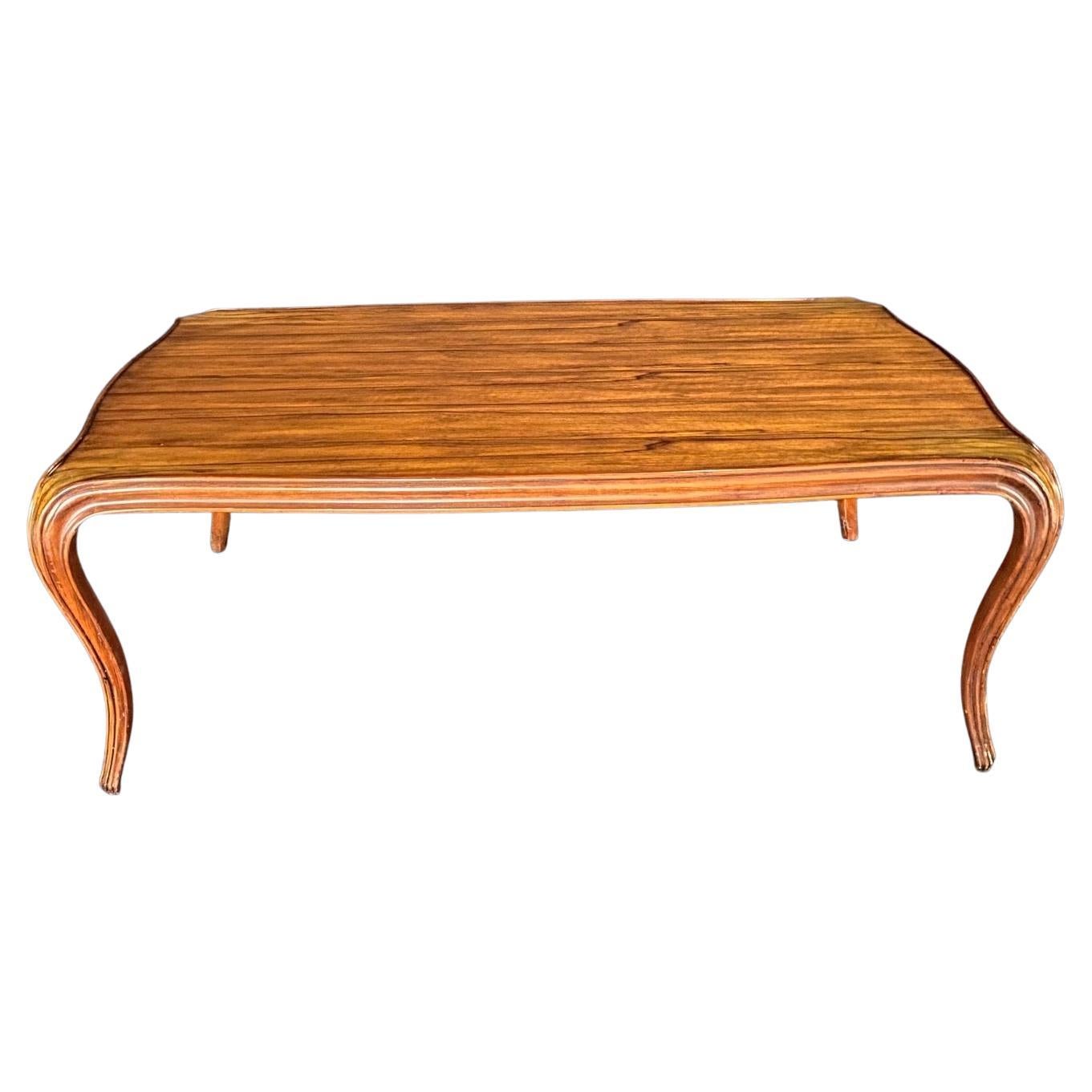 Elegant Mid-Century Modern Curved Coffee Table by Keno Bros. For Sale