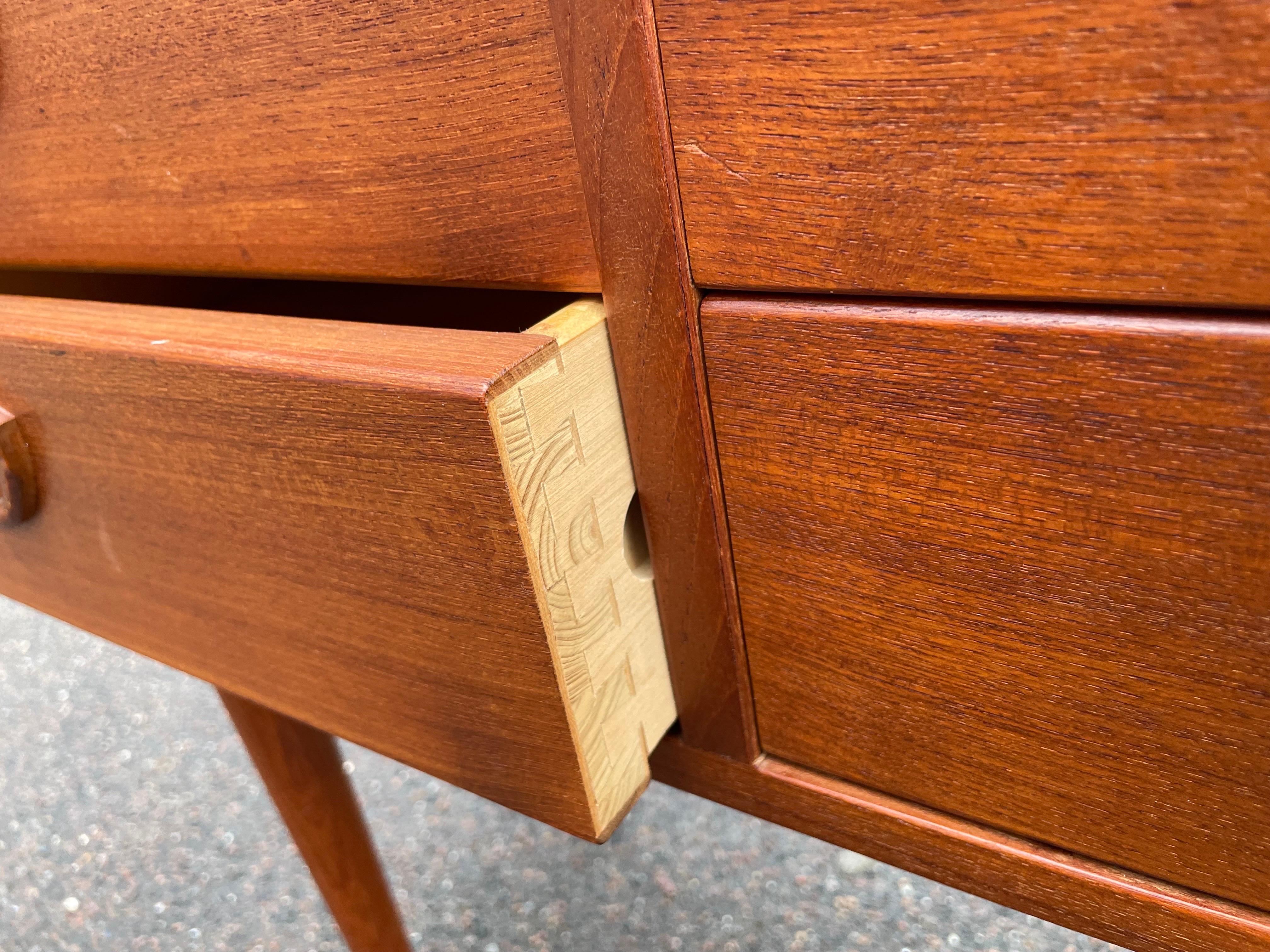 Elegant Mid-Century Modern Danish Teak Dresser by Kai Kristiansen, 1960’s For Sale 1