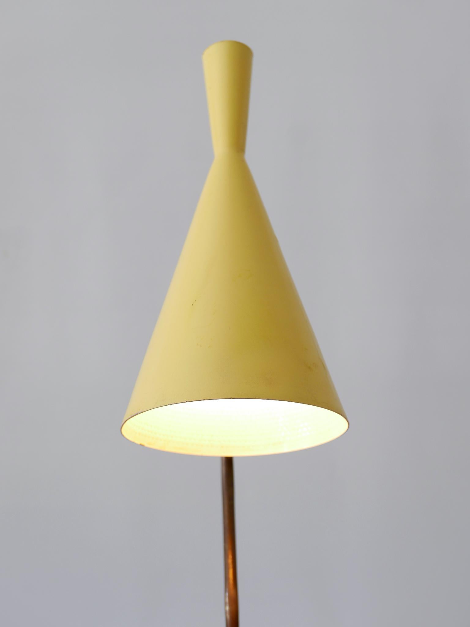 Elegant Mid Century Modern Diabolo Floor Lamp or Reading Light Austria 1950s For Sale 3