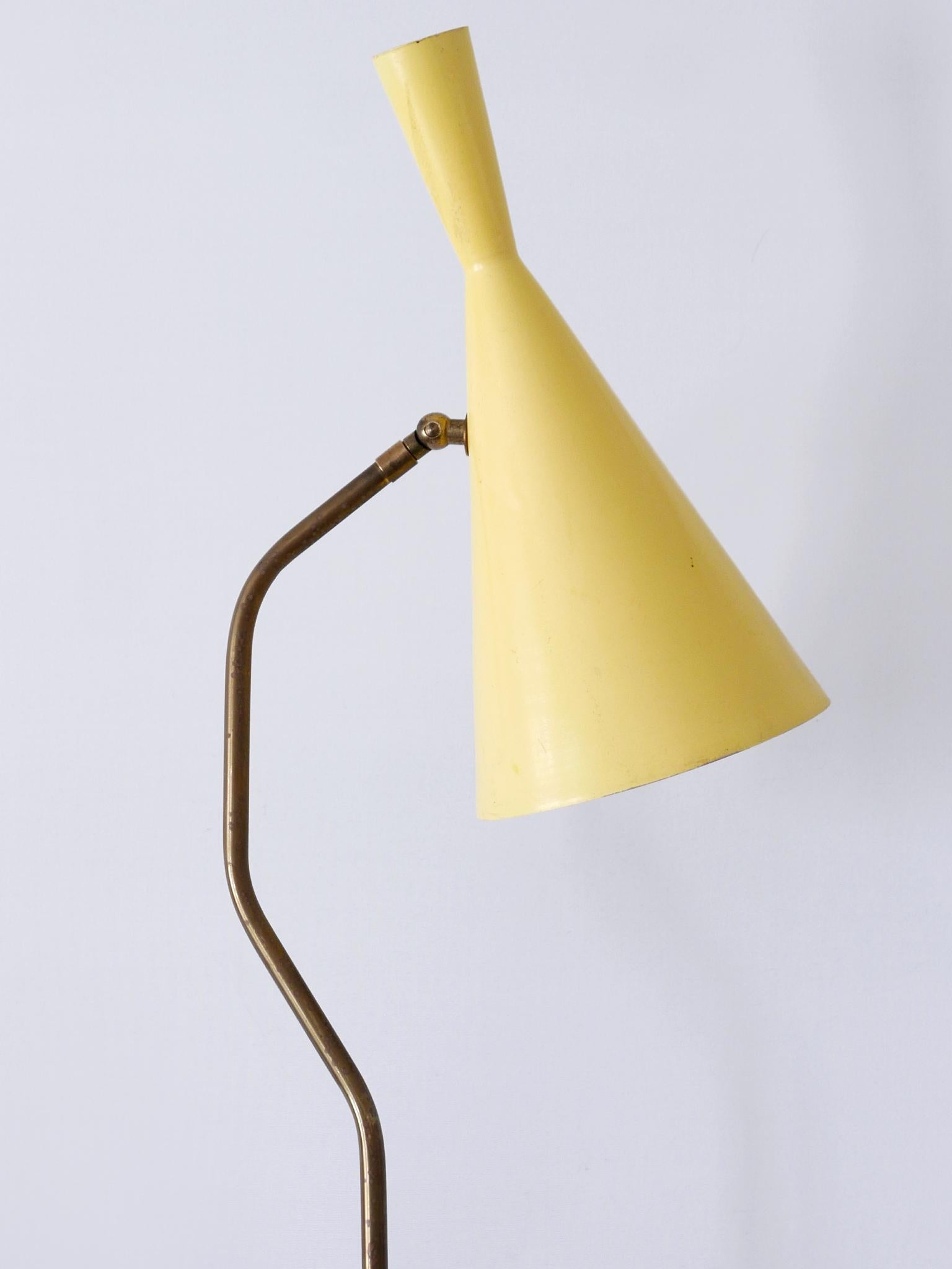 Elegant Mid Century Modern Diabolo Floor Lamp or Reading Light Austria 1950s For Sale 4