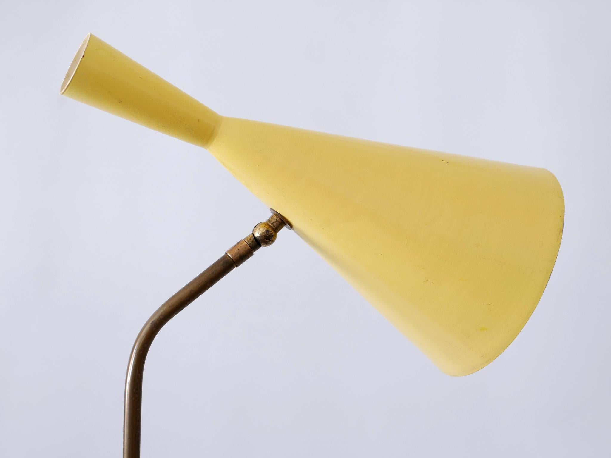 Elegant Mid Century Modern Diabolo Floor Lamp or Reading Light Austria 1950s For Sale 5