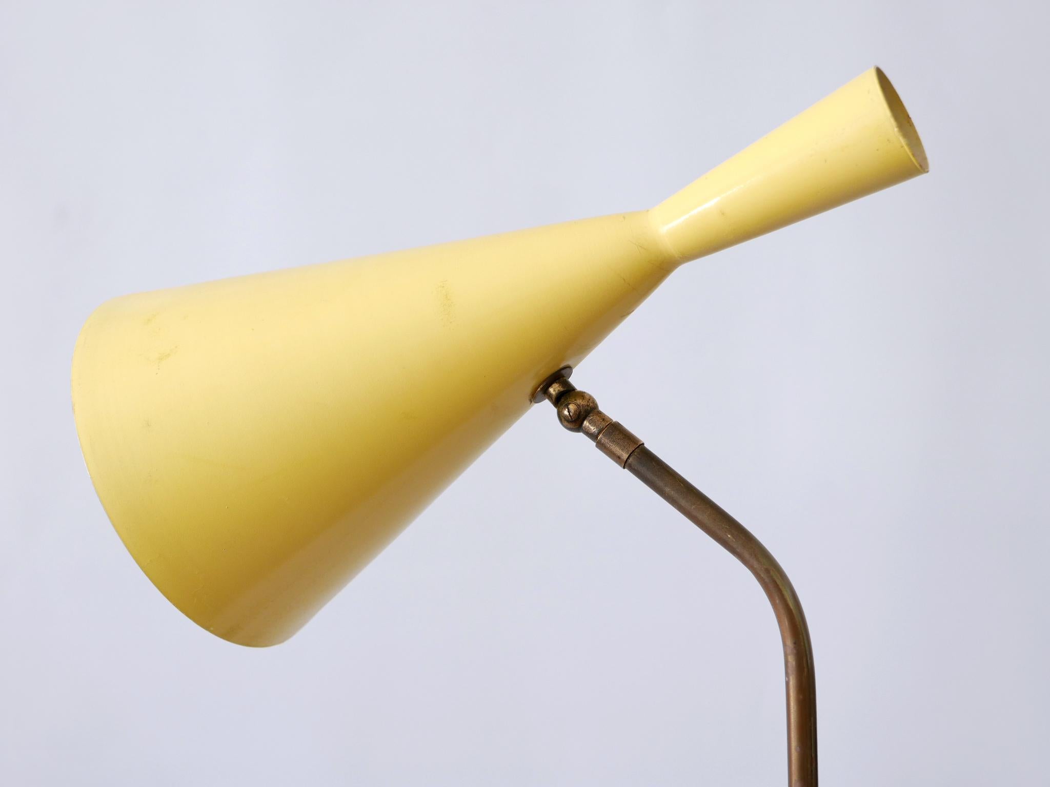 Elegant Mid Century Modern Diabolo Floor Lamp or Reading Light Austria 1950s In Good Condition For Sale In Munich, DE