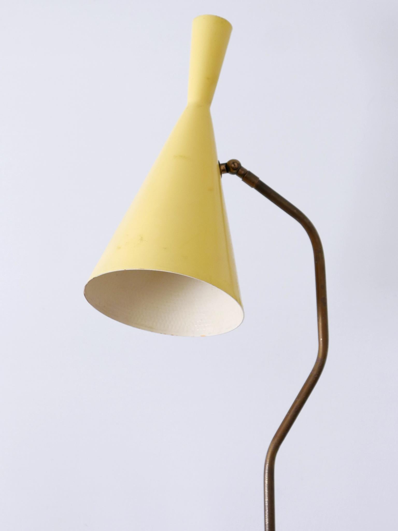 Mid-20th Century Elegant Mid Century Modern Diabolo Floor Lamp or Reading Light Austria 1950s For Sale