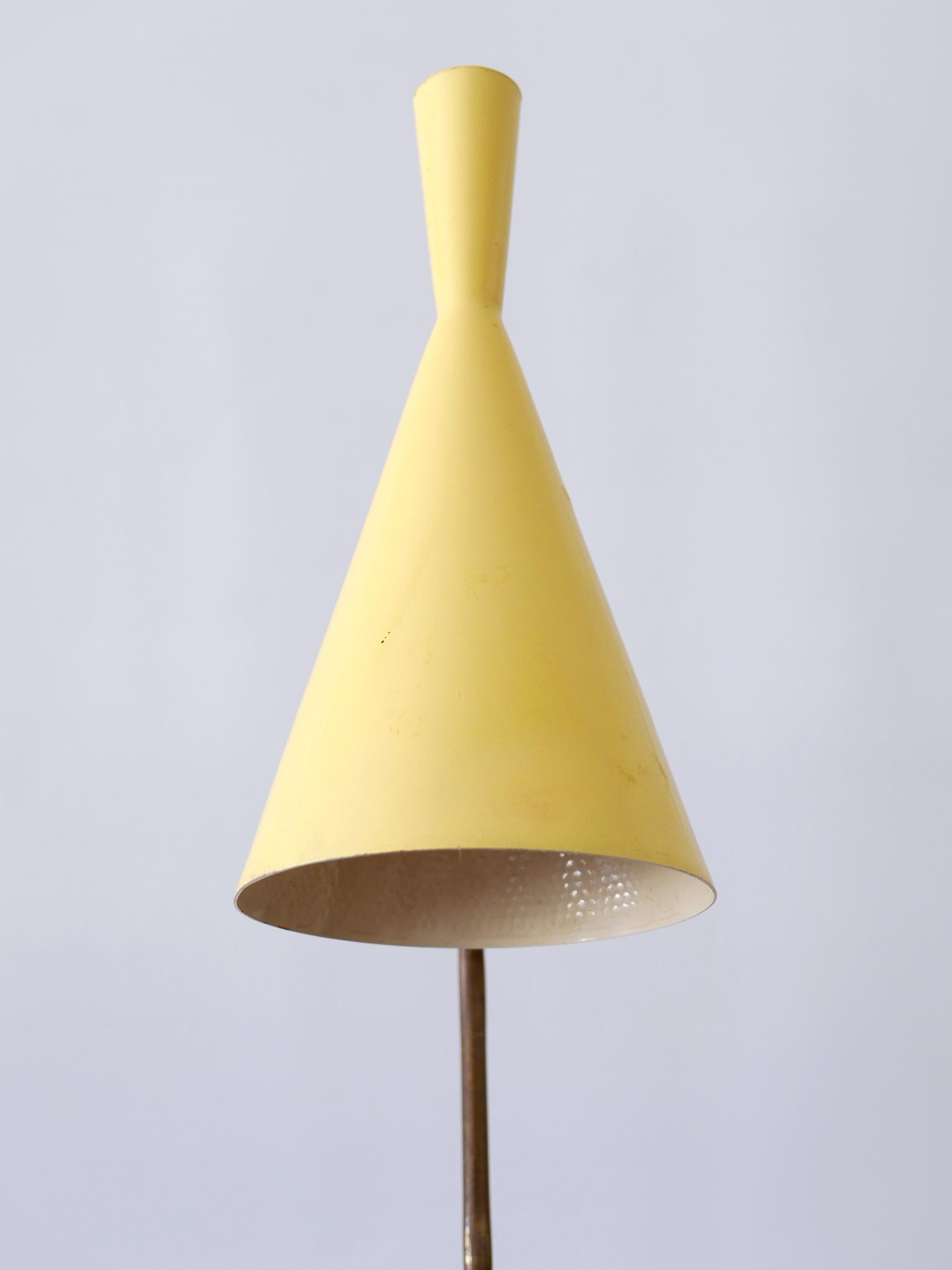 Elegant Mid Century Modern Diabolo Floor Lamp or Reading Light Austria 1950s For Sale 2